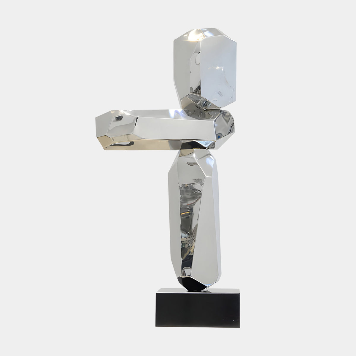 Monoform Stone Steel Sculpture 90cm | Giant Sculptures