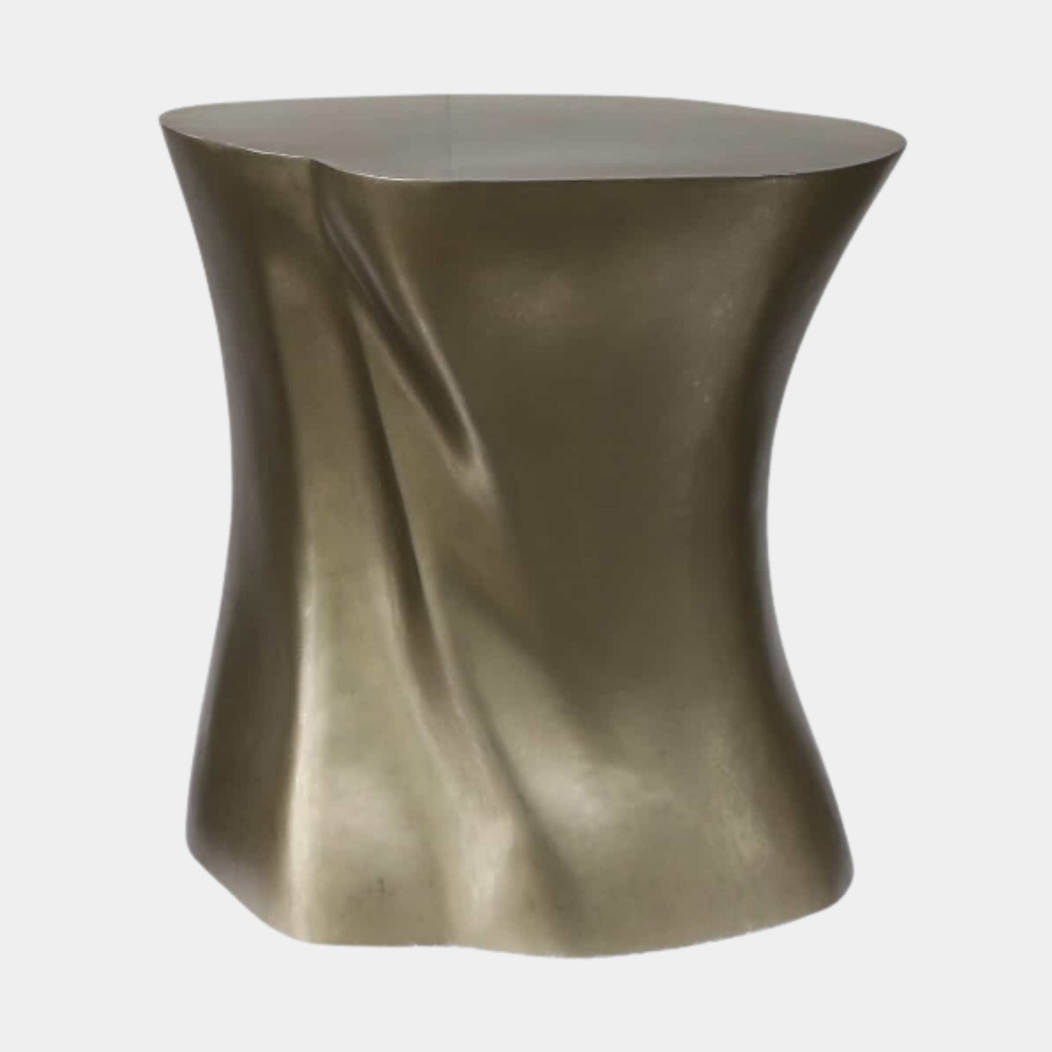 Bronze Polished Drum Side Table Stainless Steel - 65cm