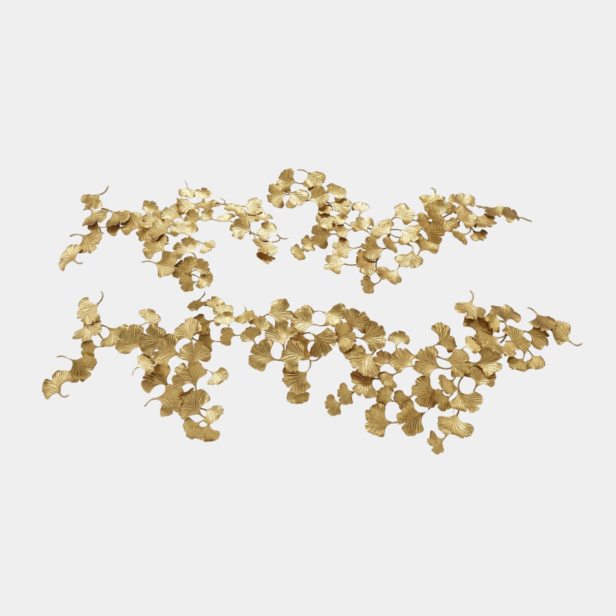 Gold Leaf Cluster Metal Sculpture - 290cm