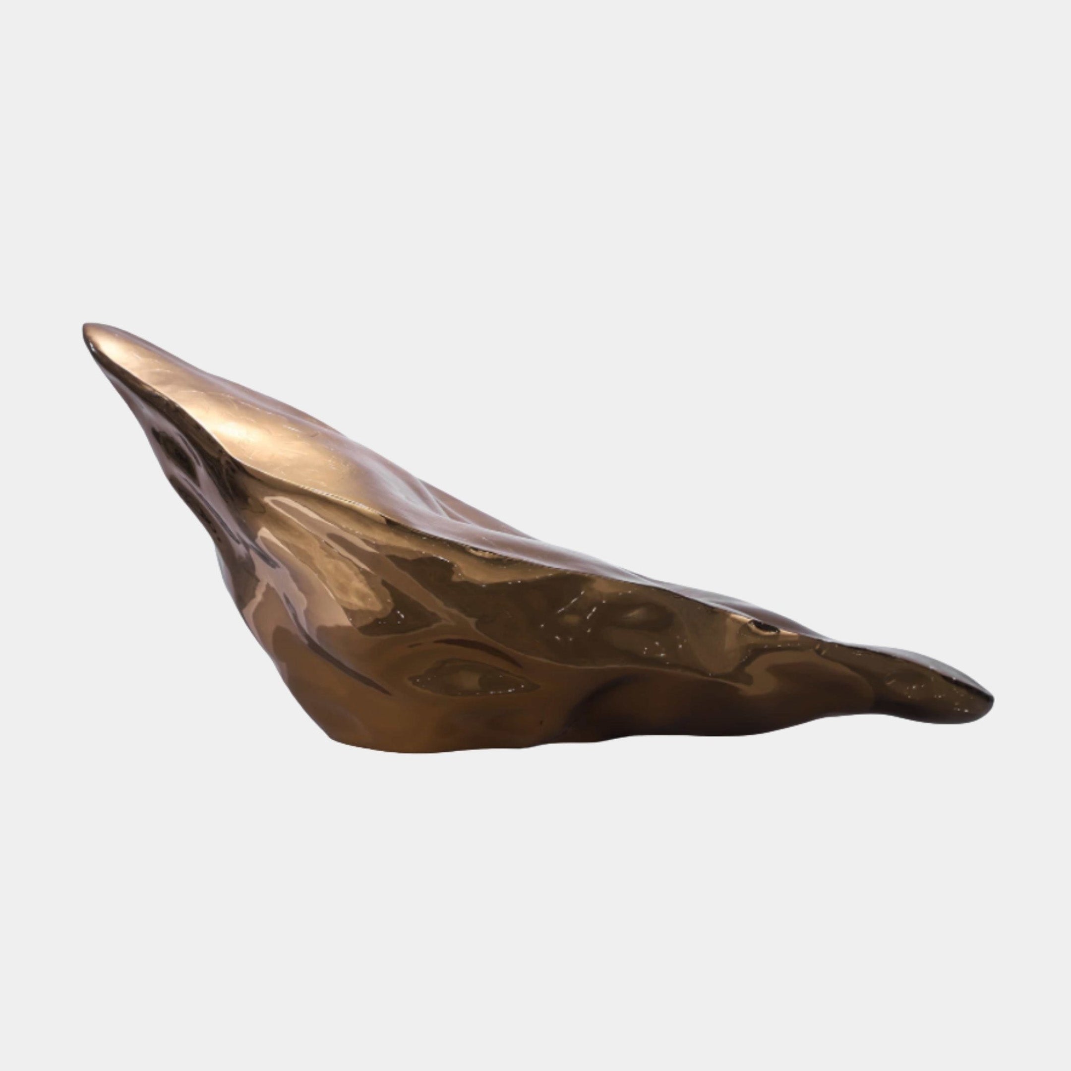 Bronze Abstract Flowing Wave Stainless Steel Sculpture - 220cm