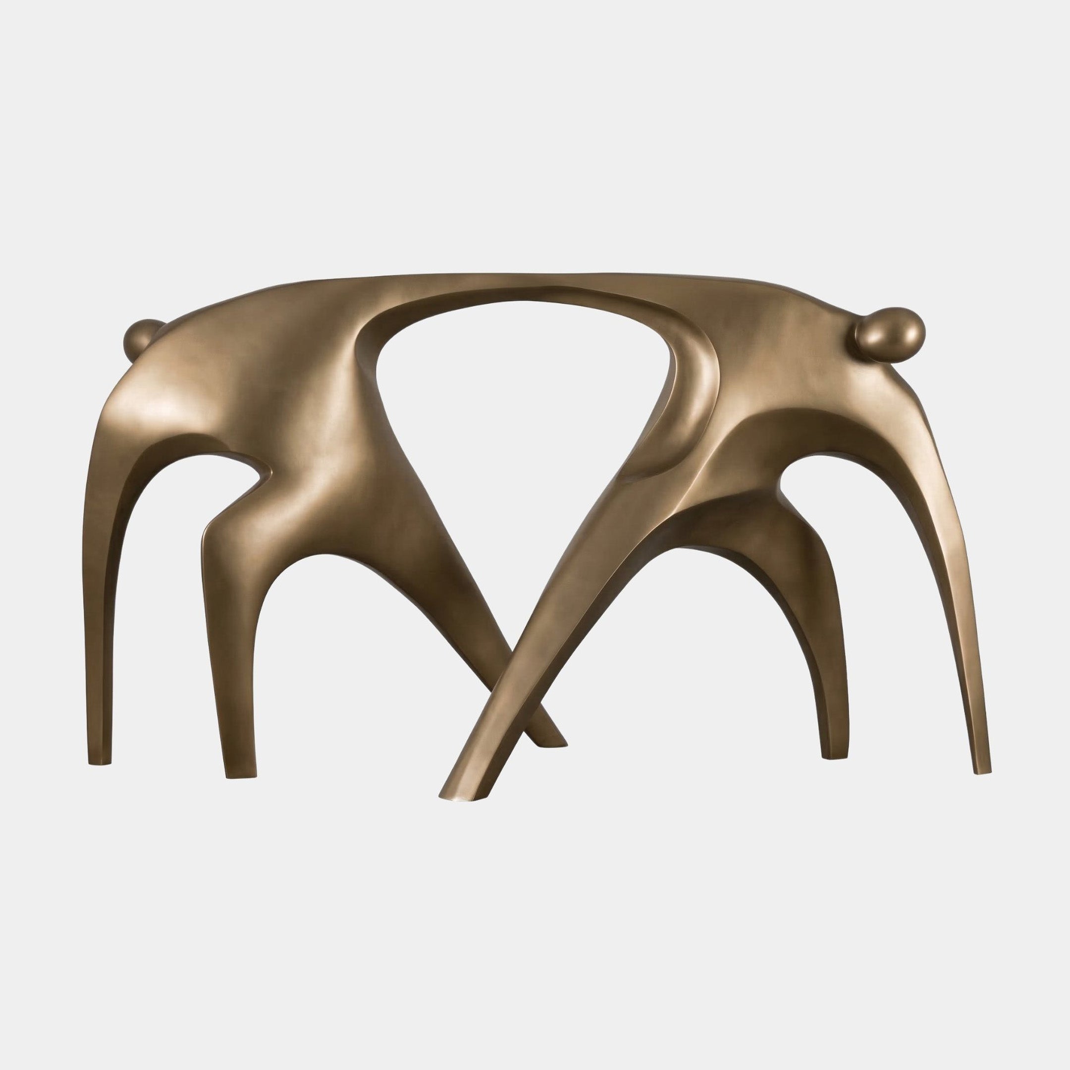 Bronze Abstract Arch Portal Stainless Steel Sculpture - 277cm