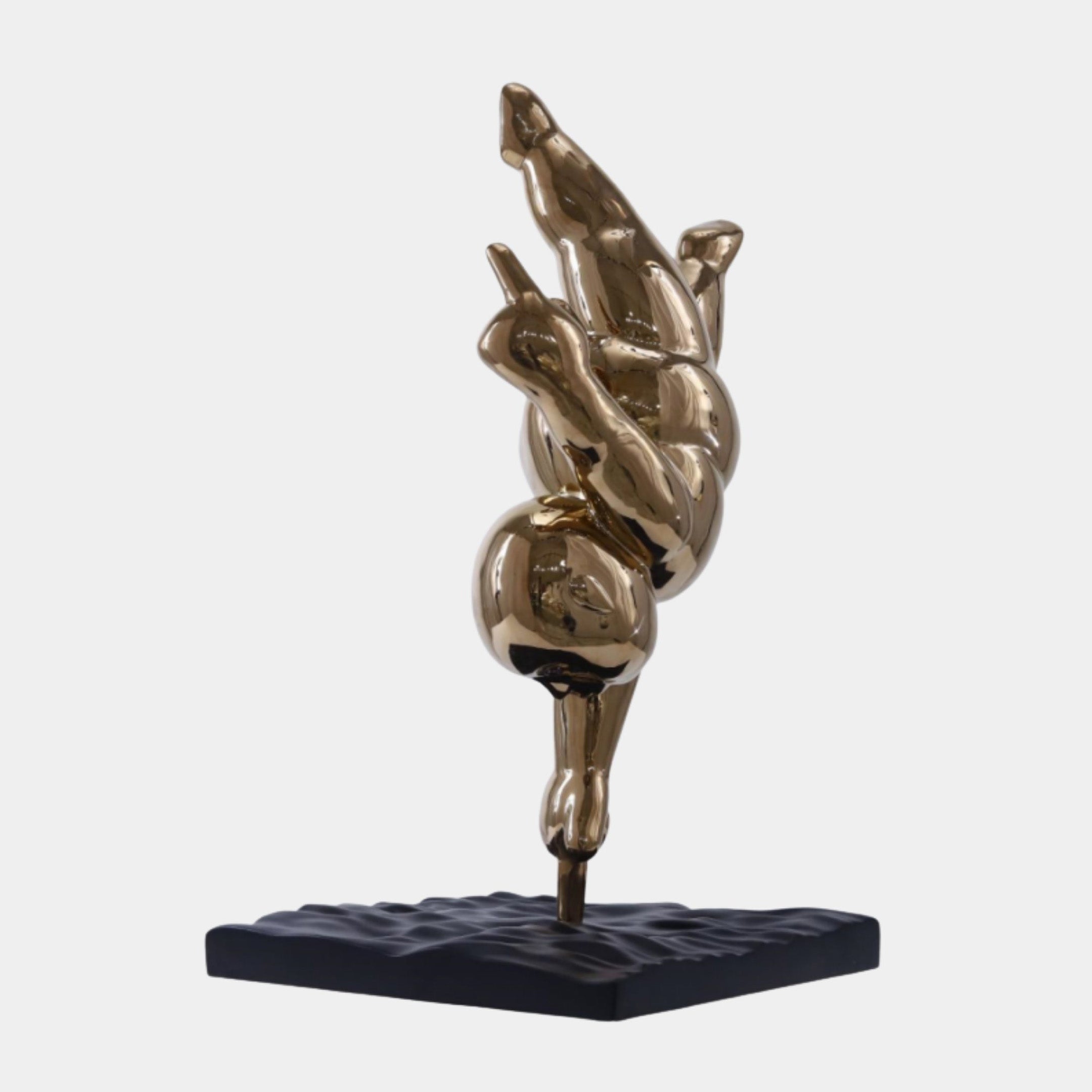 Bronze Diver Stainless Steel Sculpture - 90cm