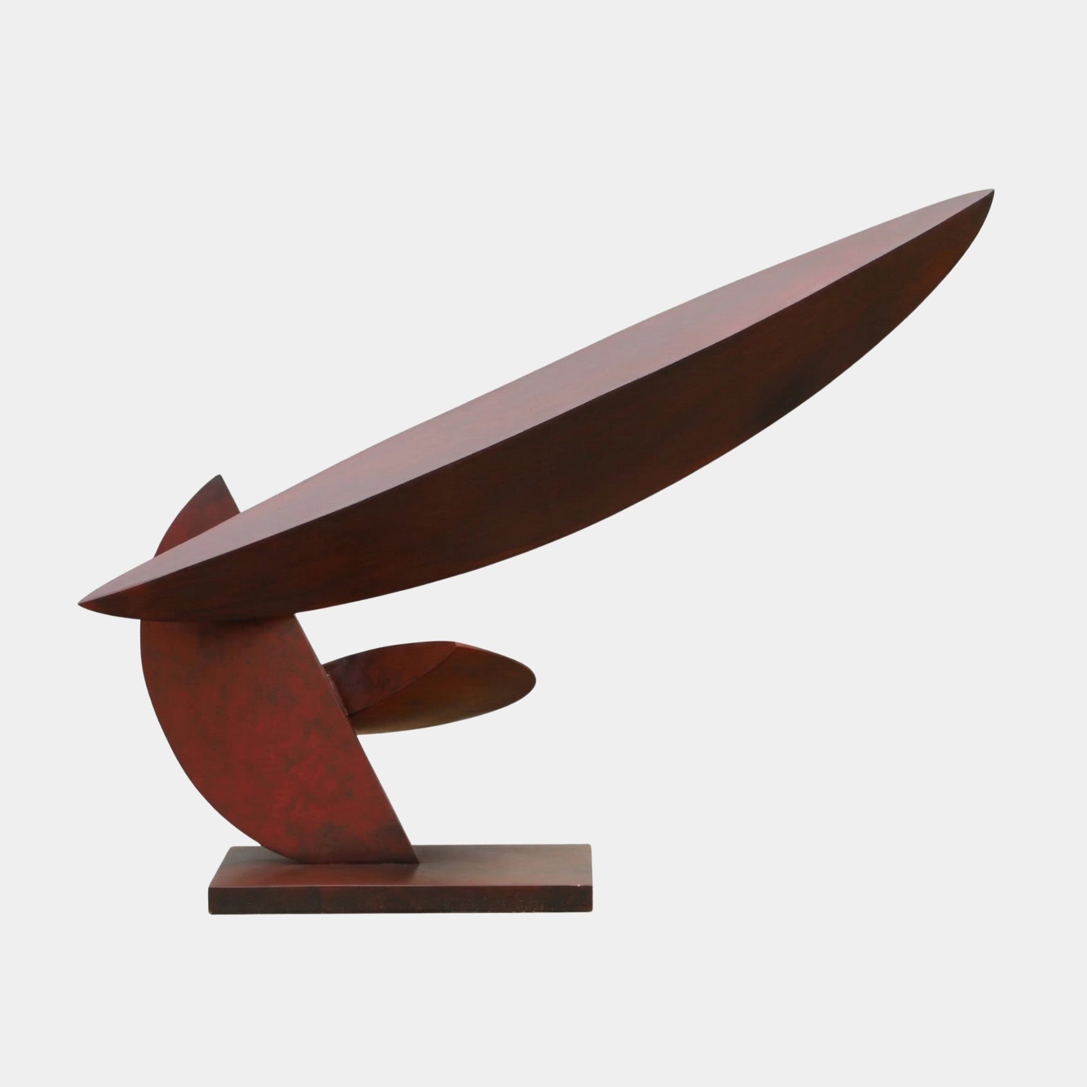 Red Angular Geometric Sculpture Metal Sculpture - 140cm
