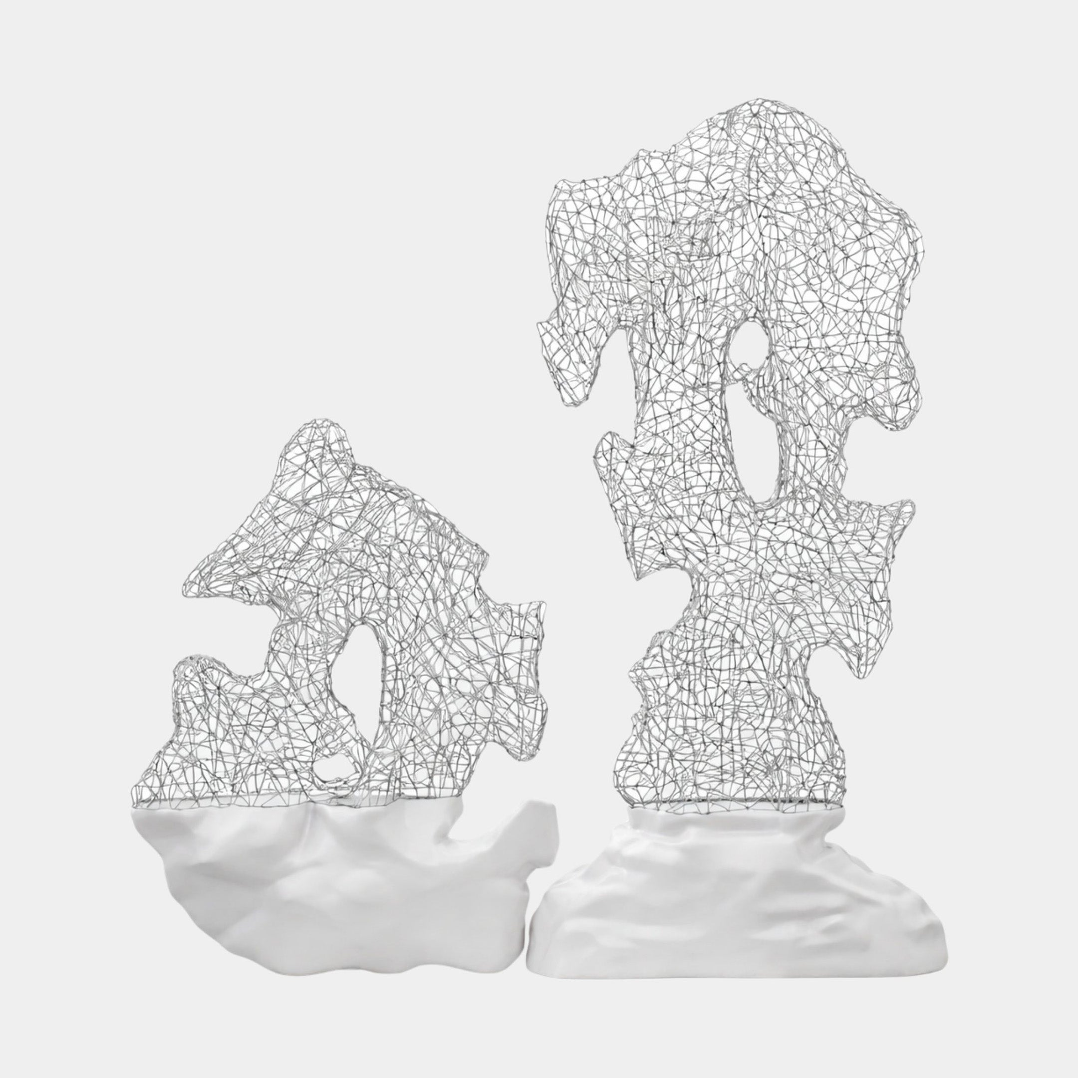 Silver Rock Forms Sculpture - 120/185cm