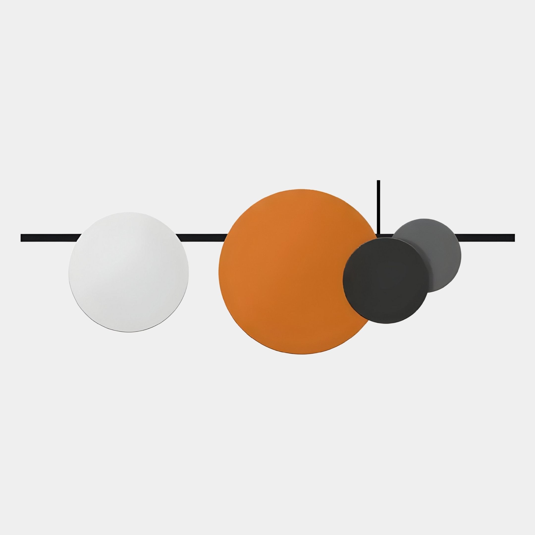 Add vibrant style to your space with the Orbit II Dynamic Flow Multicoloured Circular Wall Art by Giant Sculptures—featuring five overlapping circles and bold lines, perfect for modern interiors.