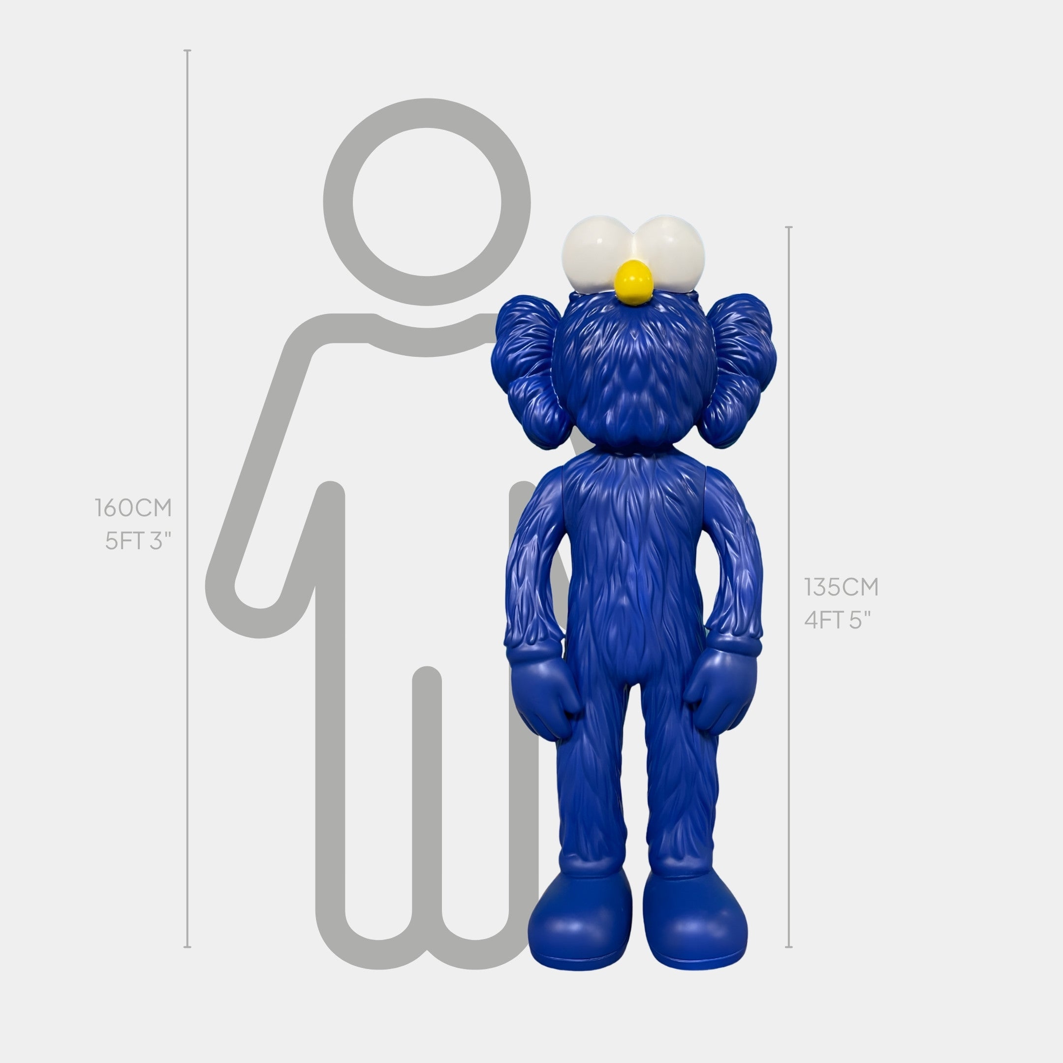 Royal Blue Iconify Furry Sculpture - 135cm