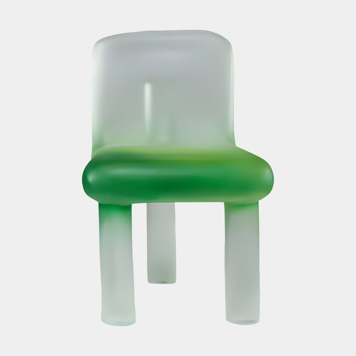 Green Seat Frosted Cast Resin Chair - 58cm