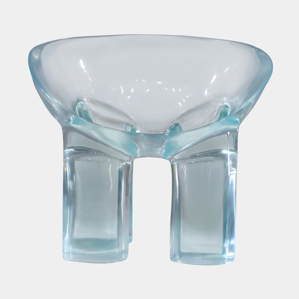 Pale Aqua Bowl Seat Cast Resin Lounge Chair - 64cm