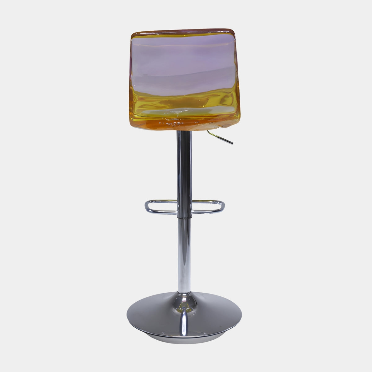 Lilac & Amber Graded Shell Resin Gas-Lift Bar Stool - 100cm