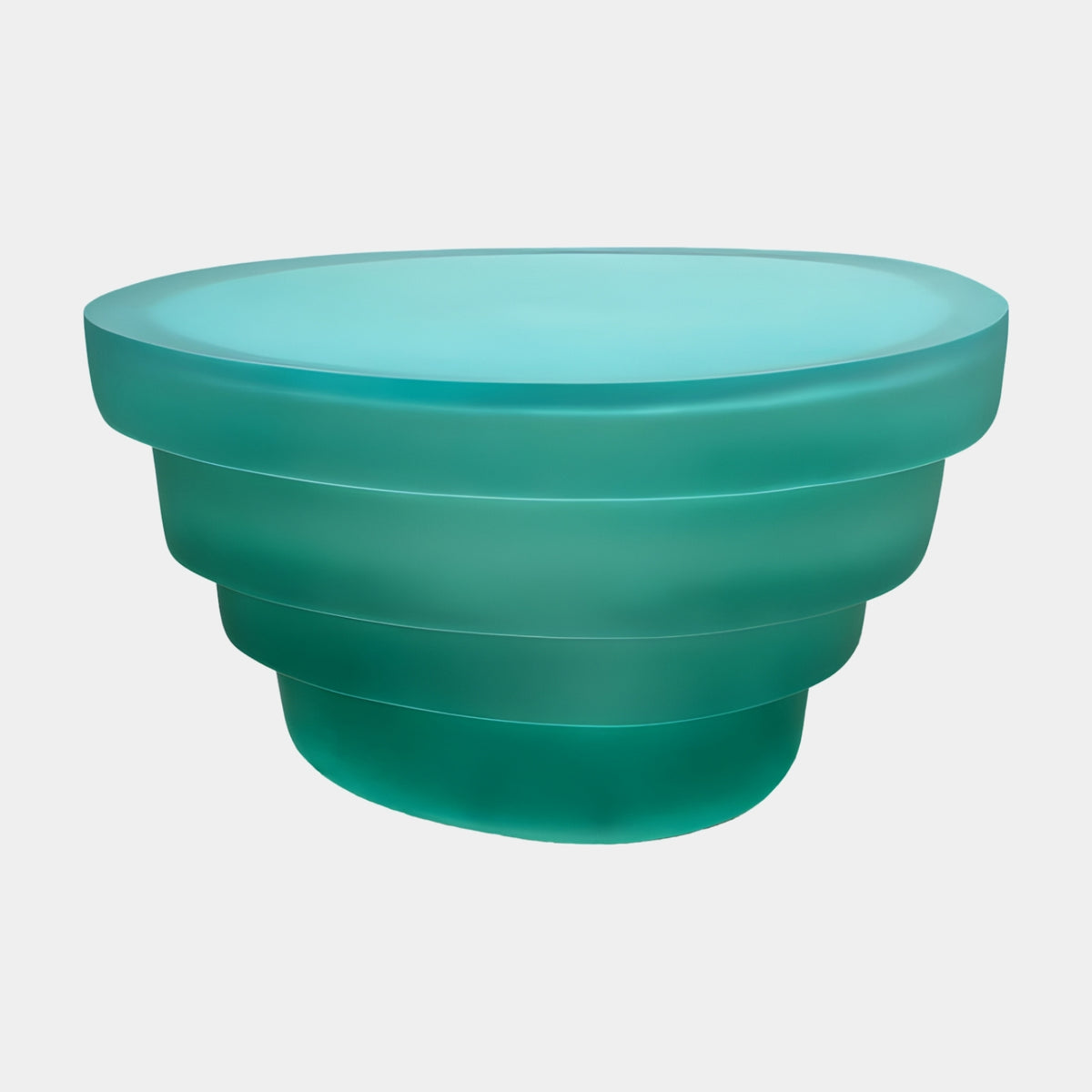 Teal Frosted Terrace Low Table - 85cm