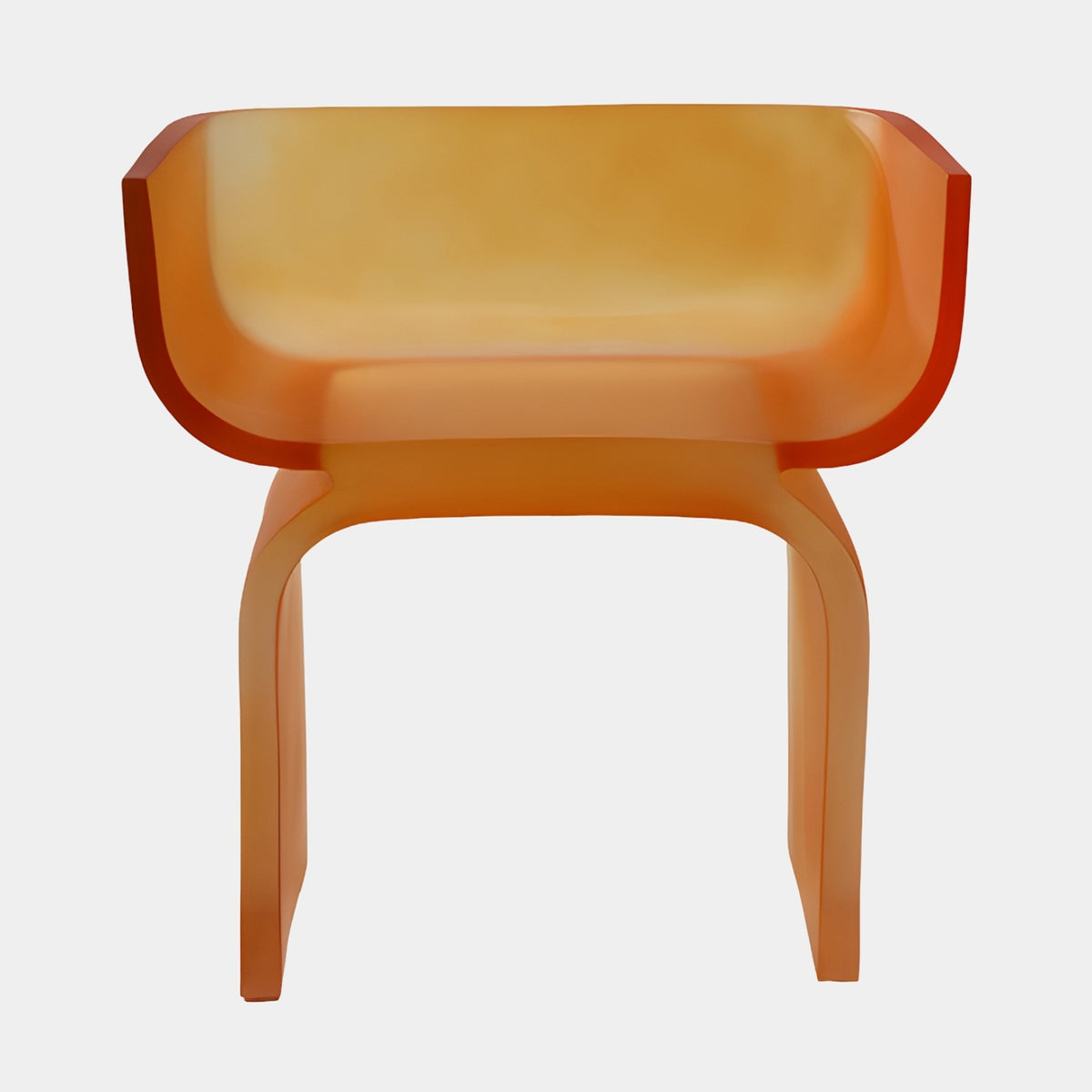 Amber Frosted Shell Seat Cast Resin Chair - 64cm