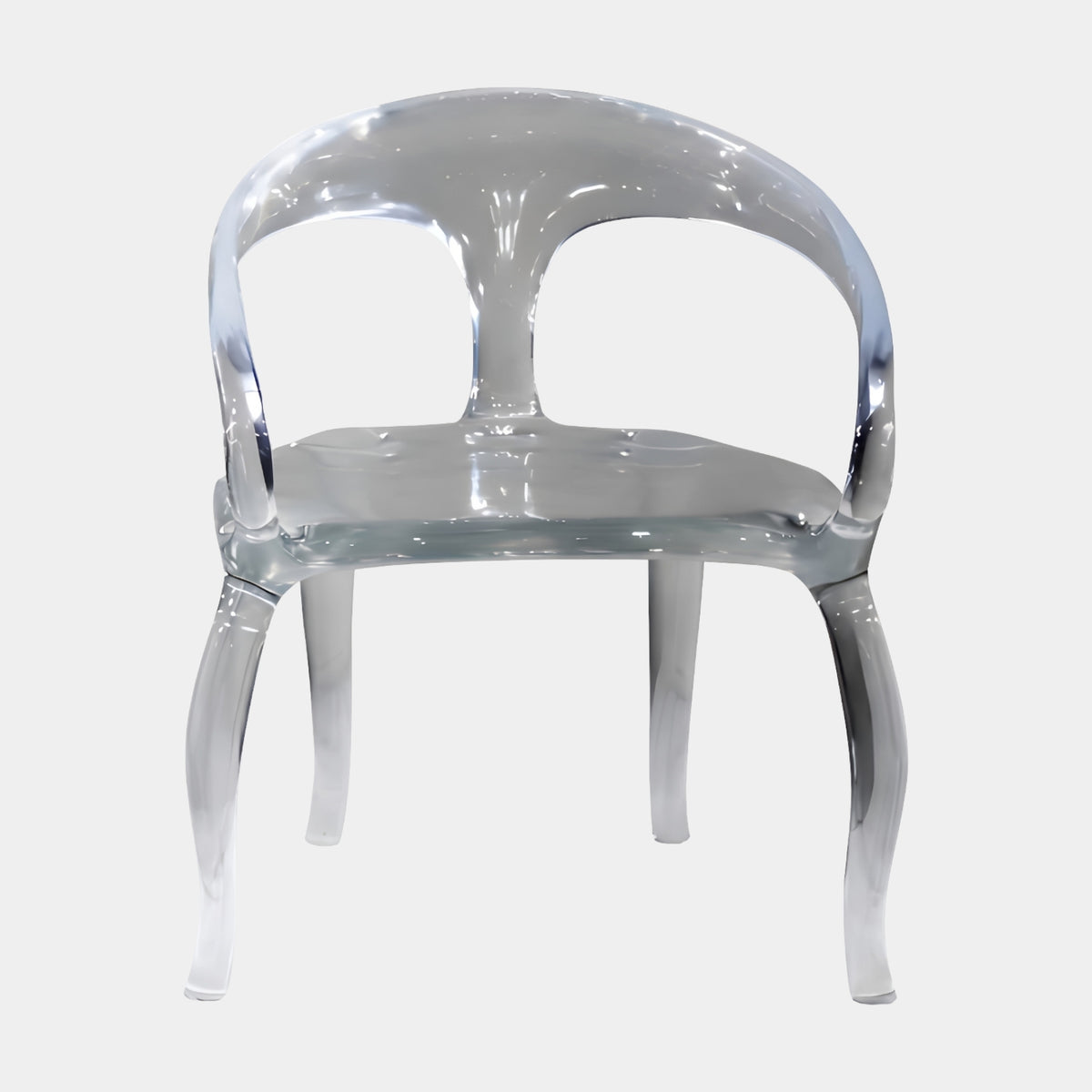 Clear Cast Resin Salon Armchair - 78cm