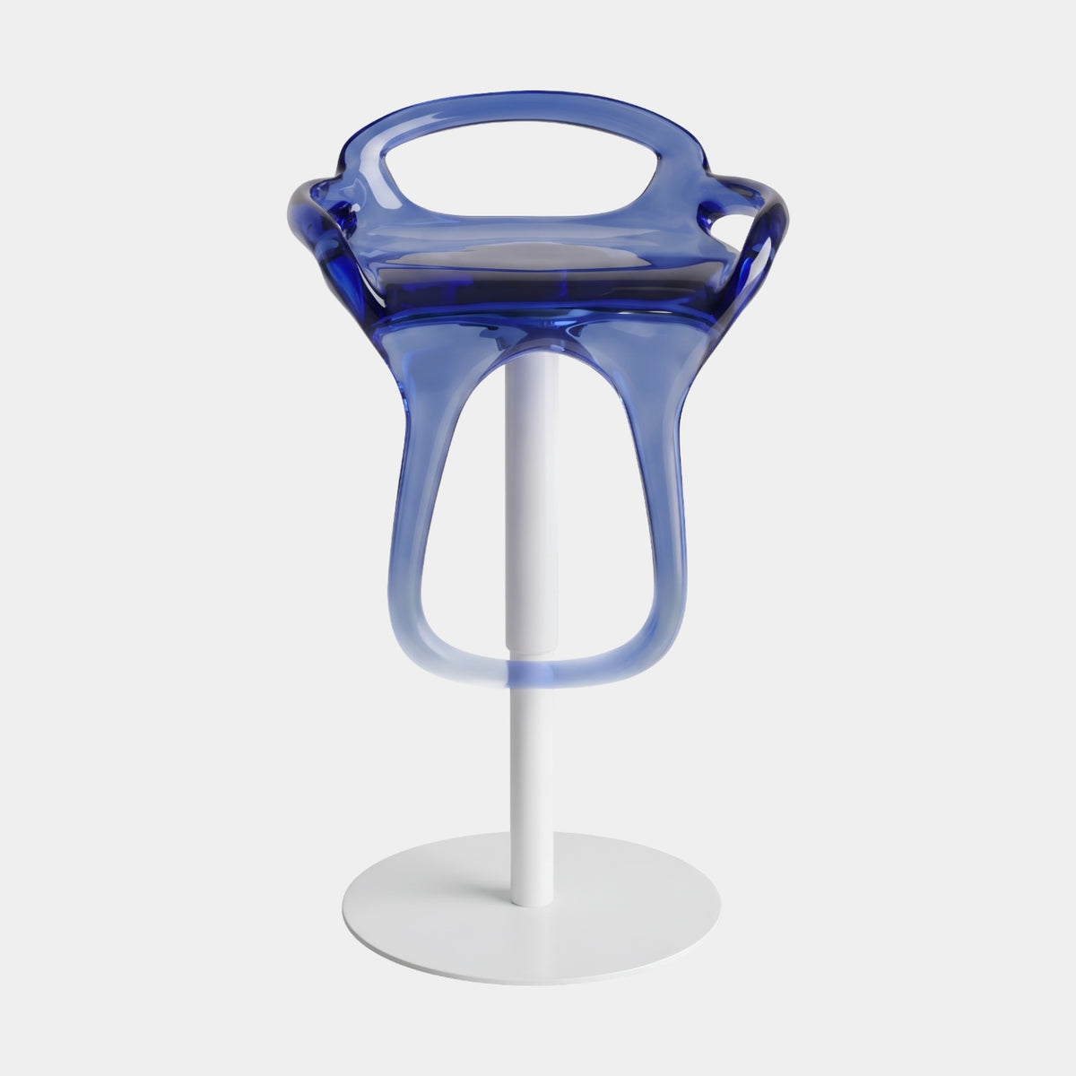 Indigo Molten Seat Cast Resin Bar Stool - 78cm