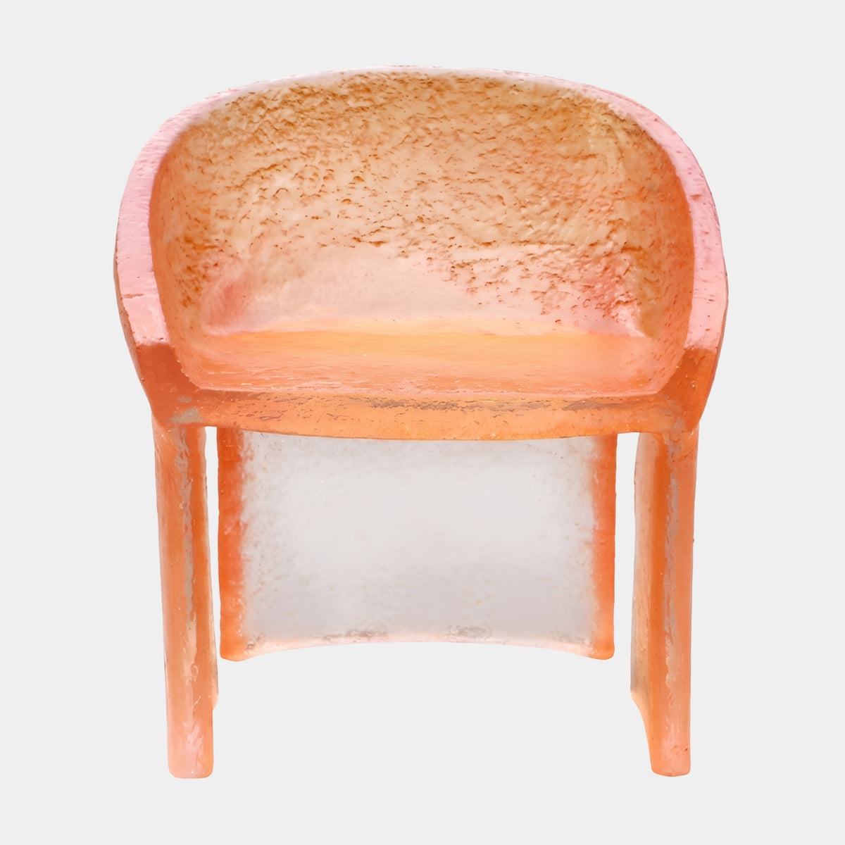Coral Granular Shell Cast Resin Armchair - 80cm