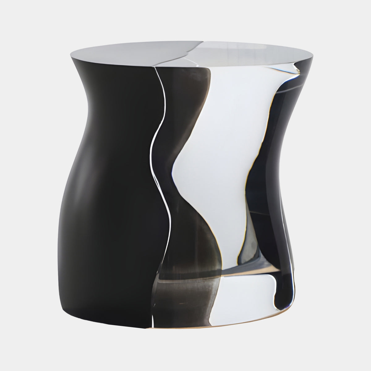 Black & Pale Split Waisted Resin Stool - 45cm