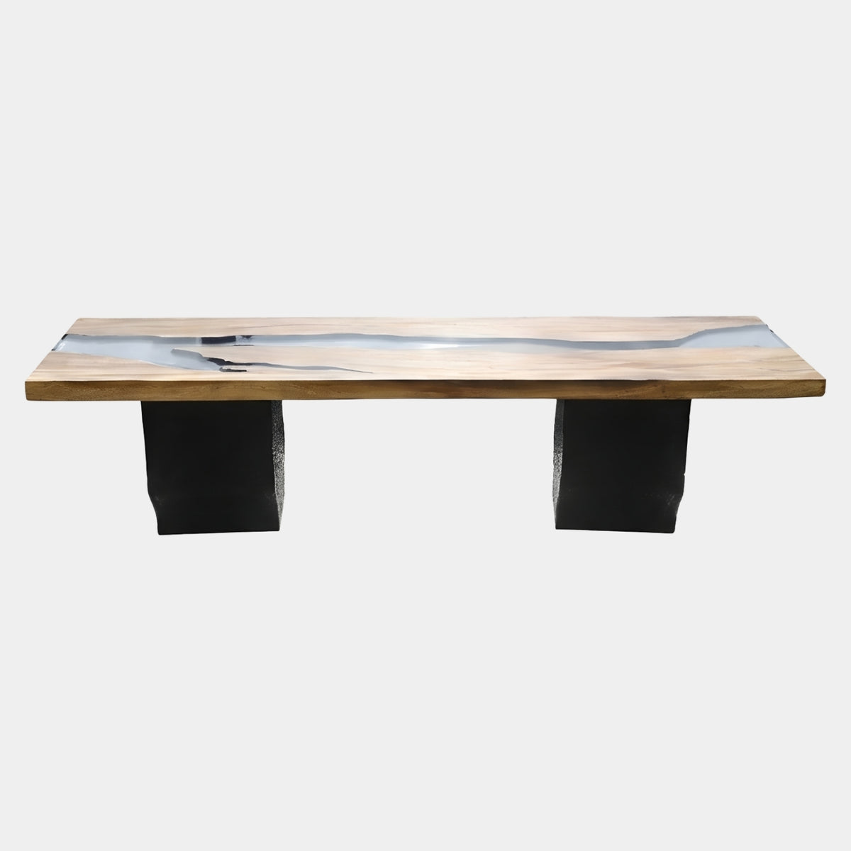 Timber & Clear Resin River Bench - 180cm