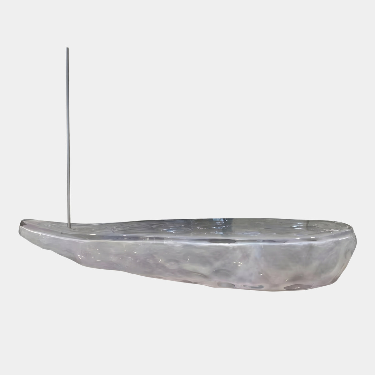 Frosted Stone Form Resin & Steel Bench - 320cm