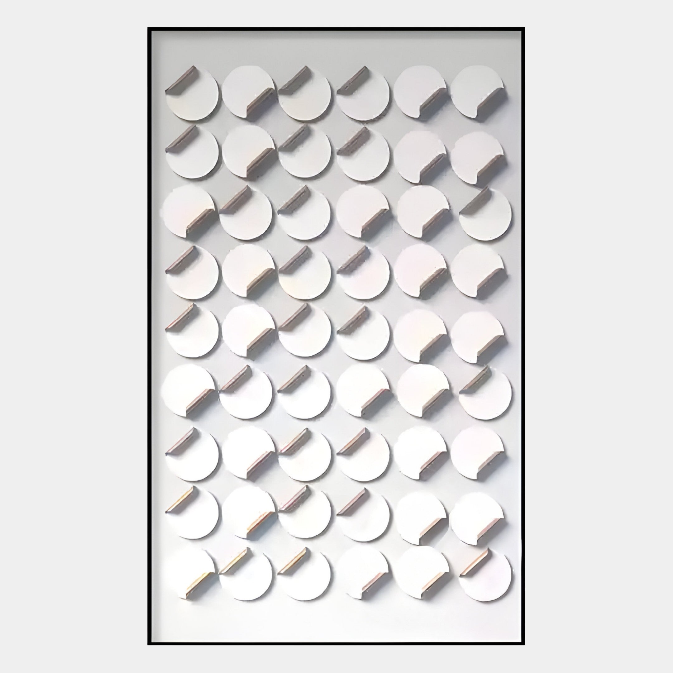 Cirquon White Leather Curl Disc 3D Wall Art