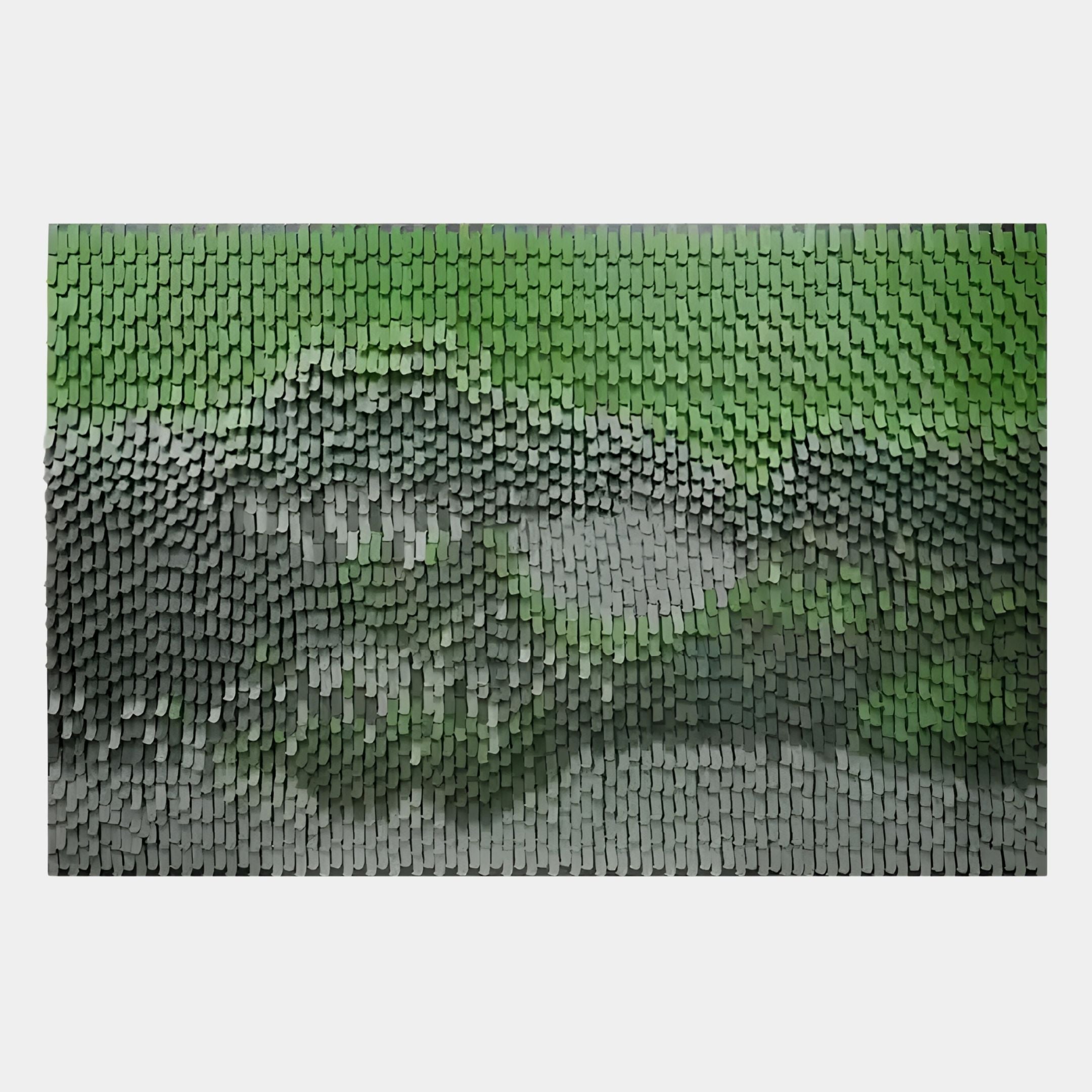 Varentis Green Ombre Layered Leather 3D Wall Art