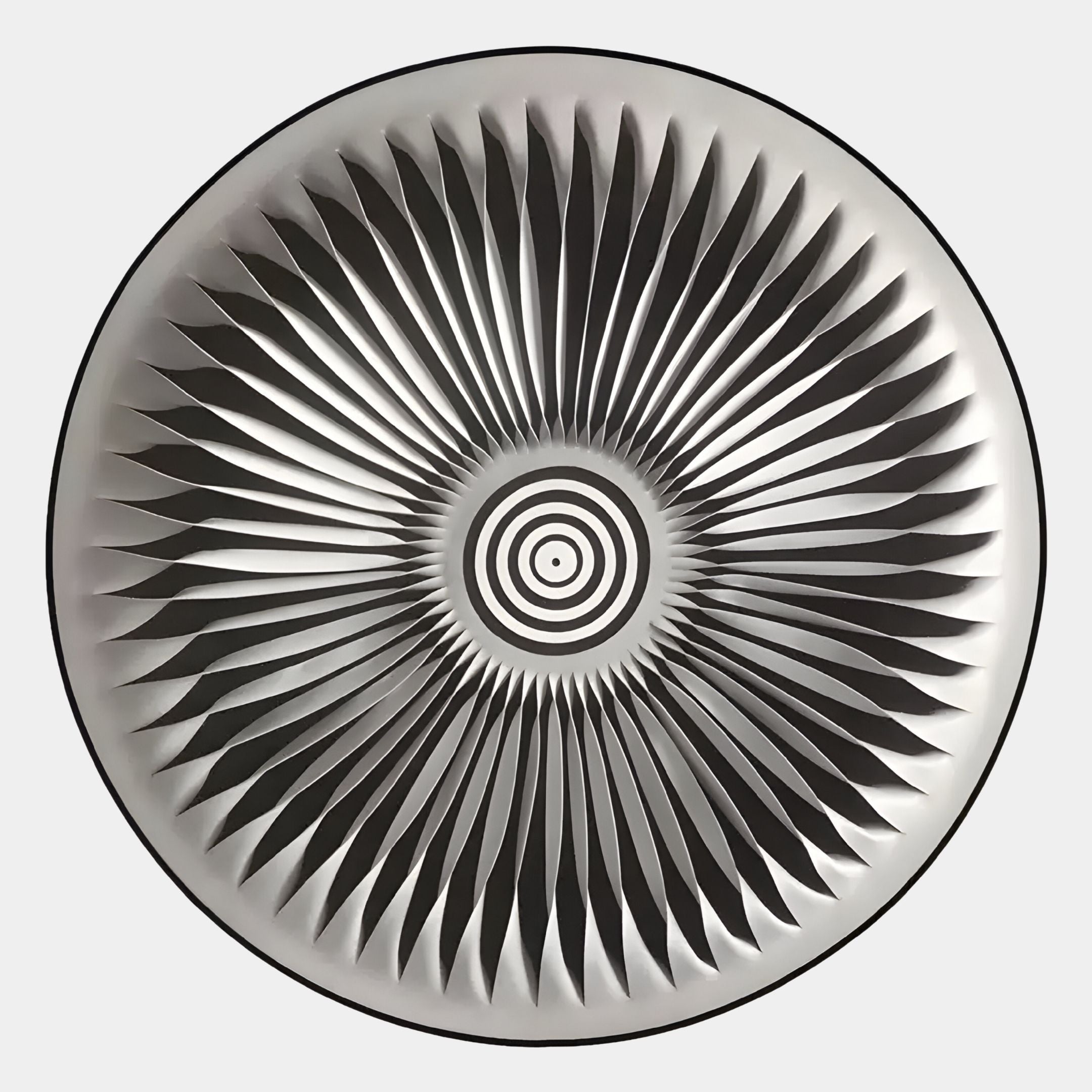 Centriva Cream II Folded Leather Round 3D Wall Art