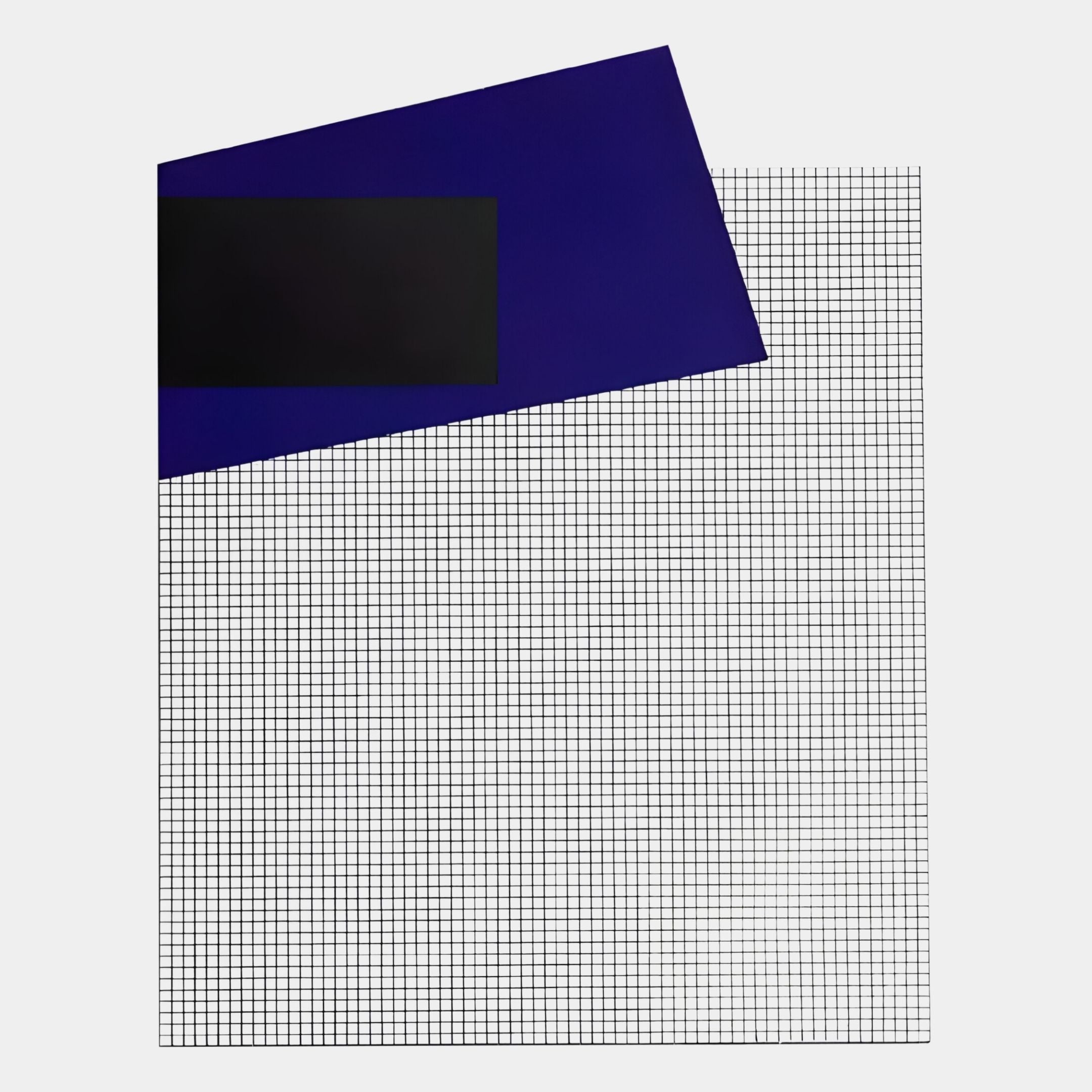 Gridorra Black & Navy Leather Grid Panel 3D Wall Art