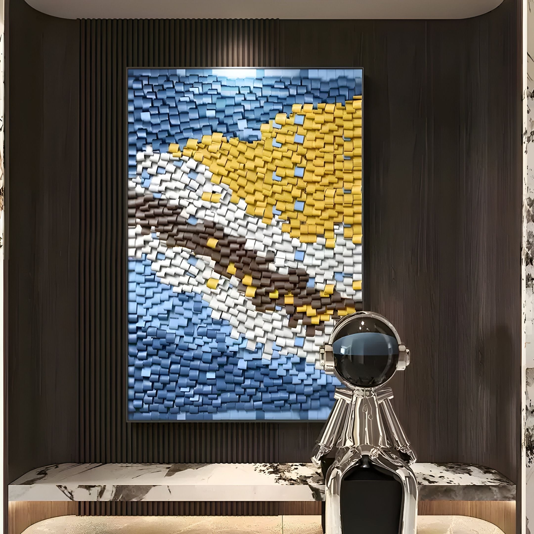 Tilora II Abstract Folded Leather 3D Wall Art