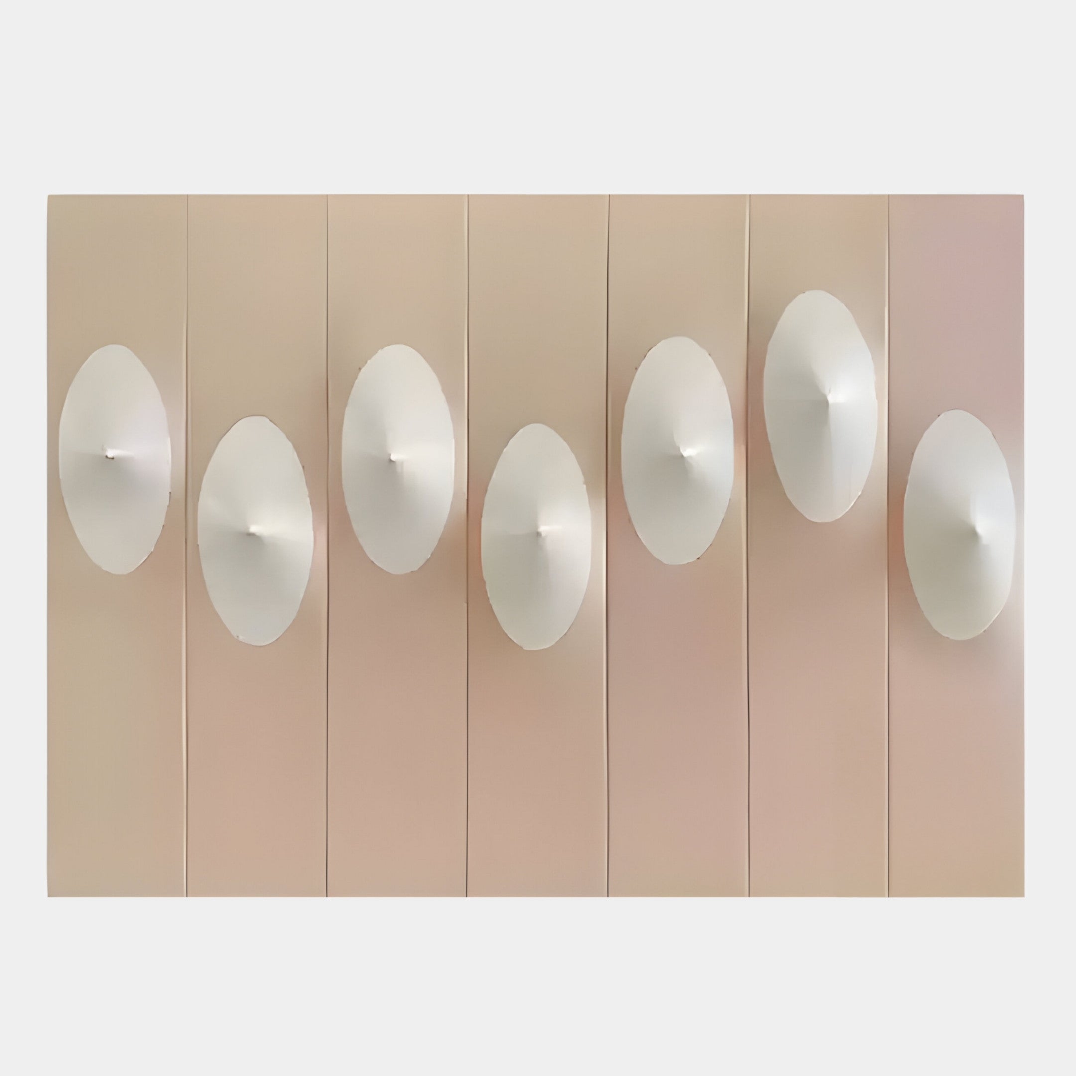 Virello Soft Blush & White Disc Leather 3D Wall Art