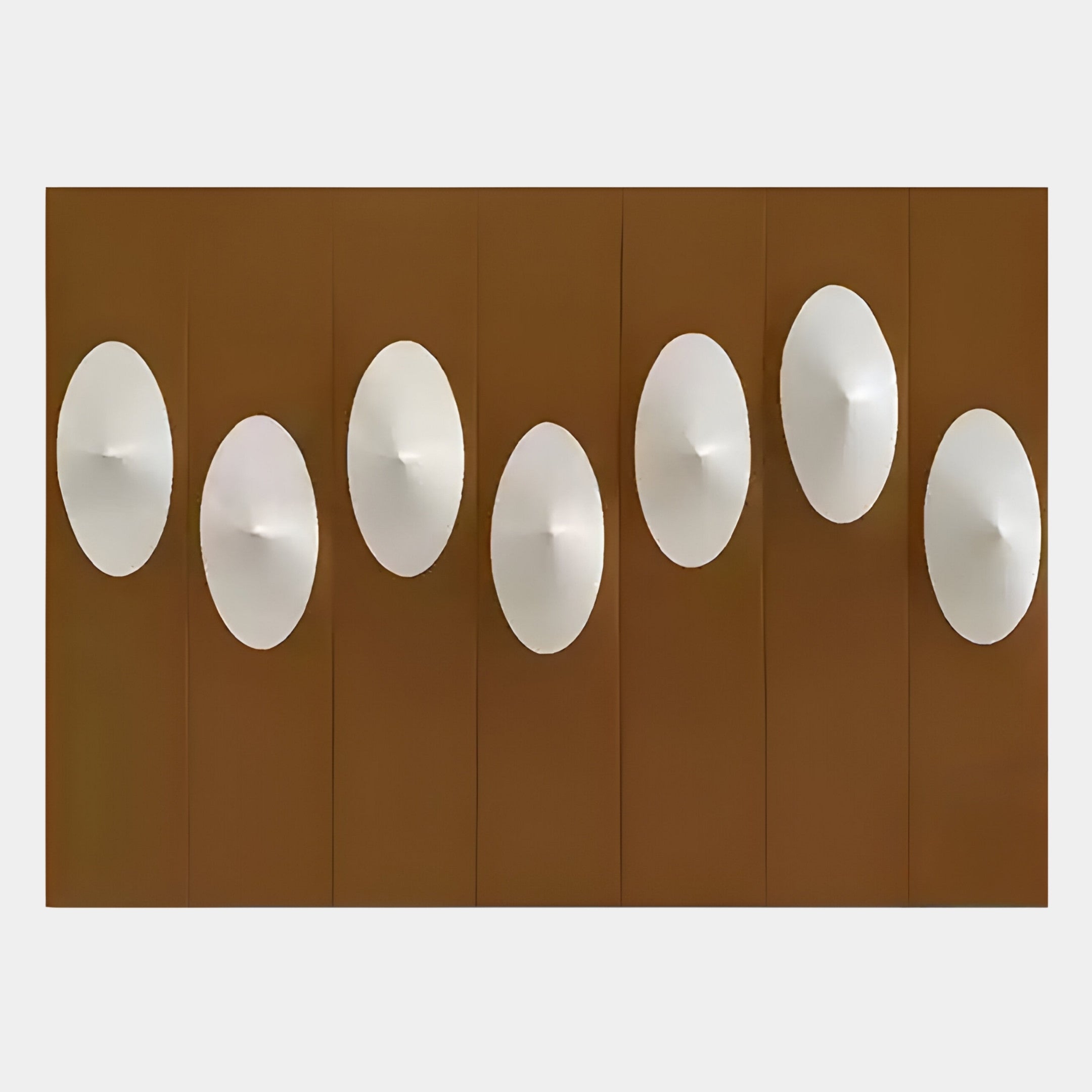Virello Mocha & White Disc Leather 3D Wall Art
