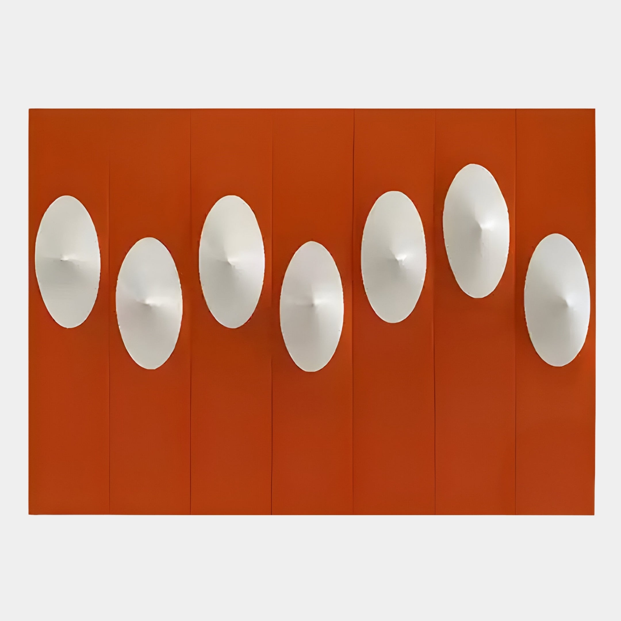 Virello Terracotta & White Disc Leather 3D Wall Art