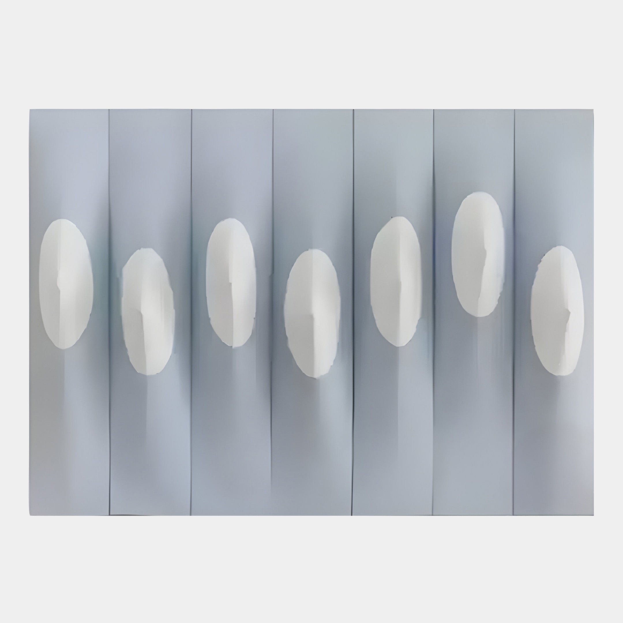 Virello Soft Blue & White Disc Leather 3D Wall Art