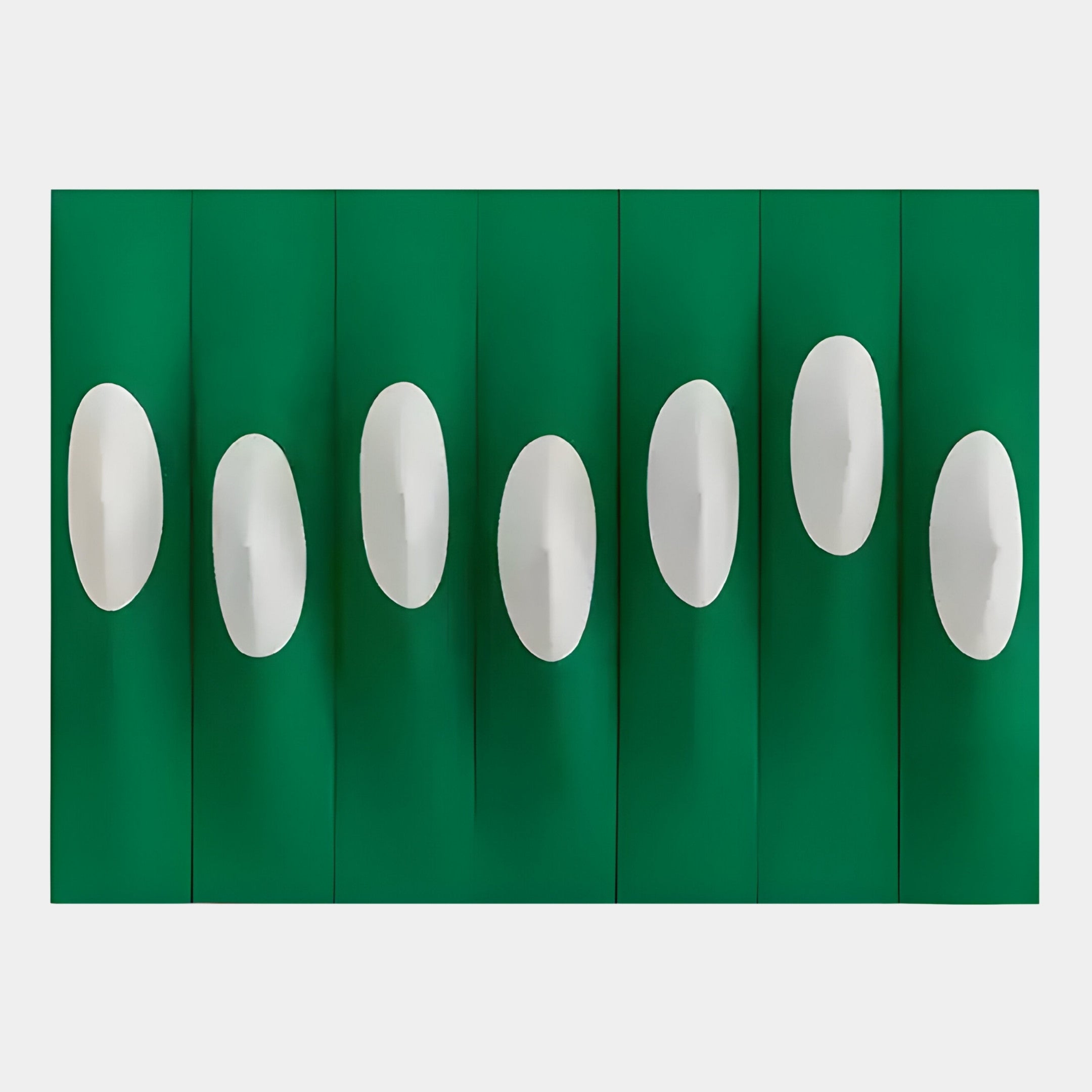 Virello Jade Green & White Disc Leather 3D Wall Art