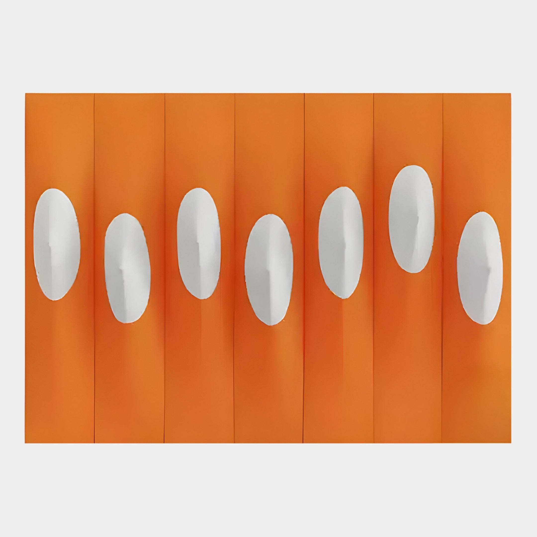Virello Flame Orange & White Disc Leather 3D Wall Art