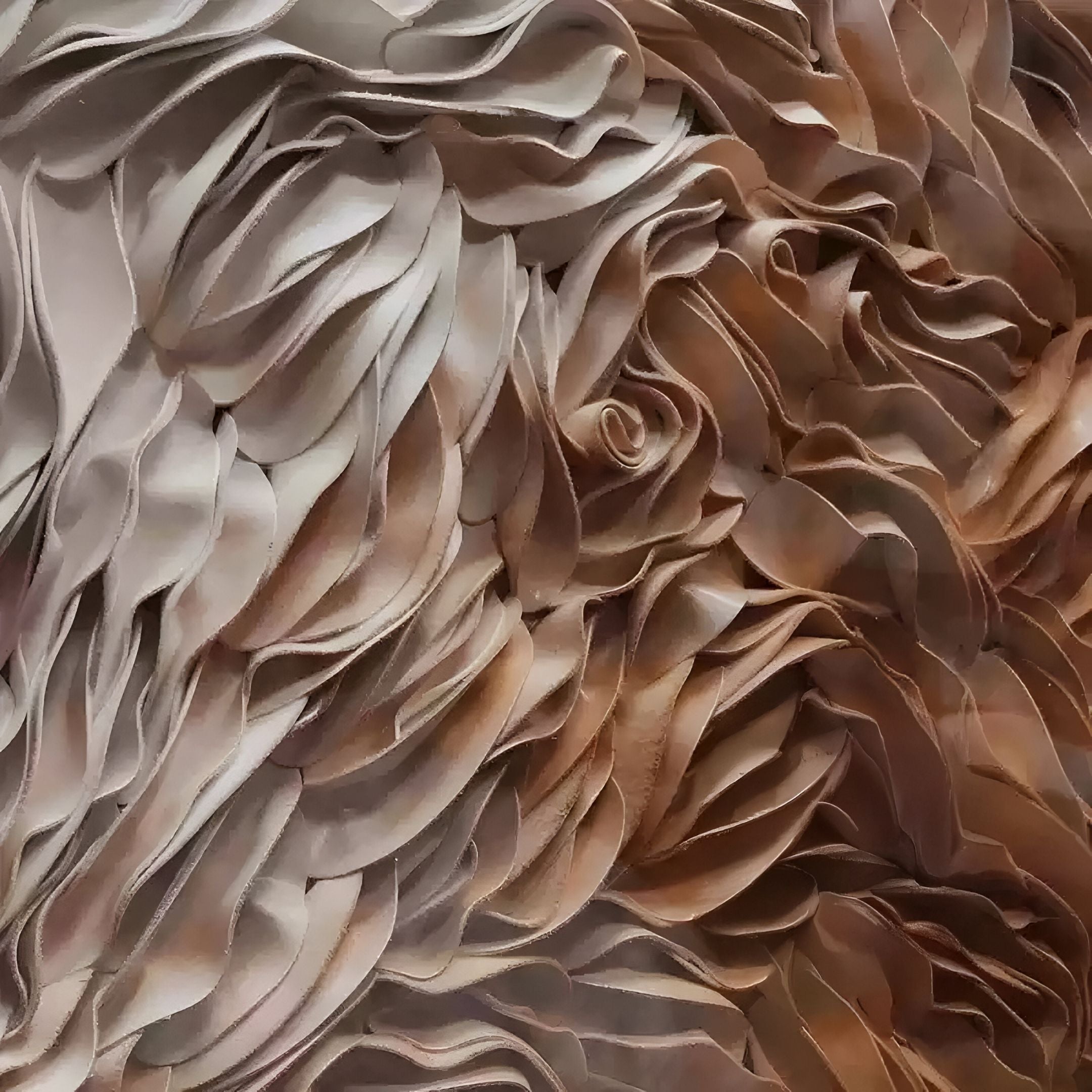 Florasca Copper Ripple Leather 3D Framed Wall Art