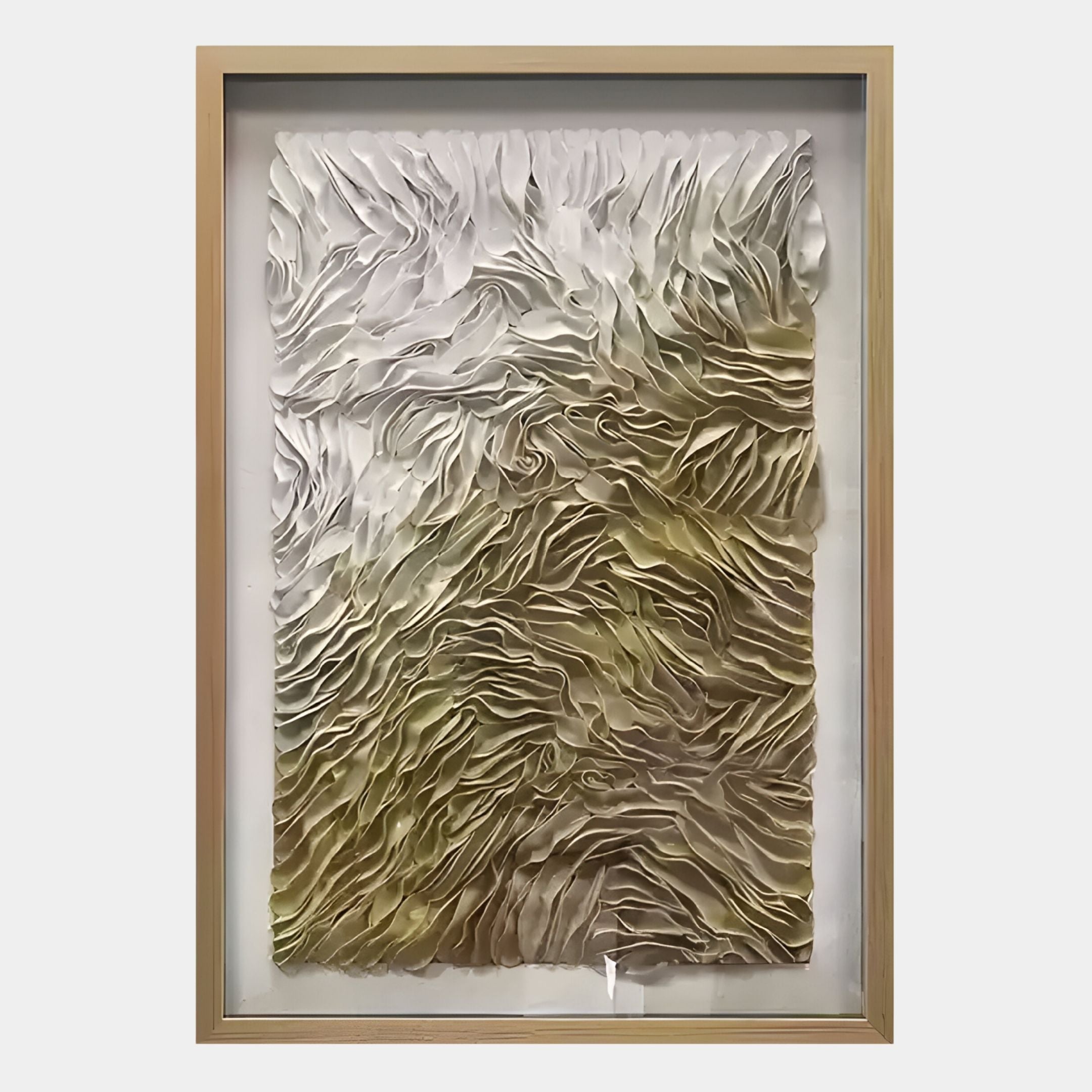 Florasca Gold Ripple Leather 3D Framed Wall Art
