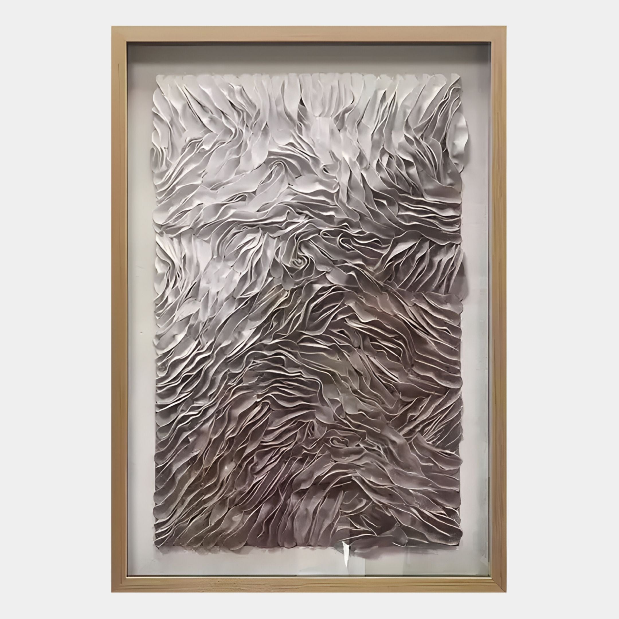 Florasca Mauve Ripple Leather 3D Framed Wall Art