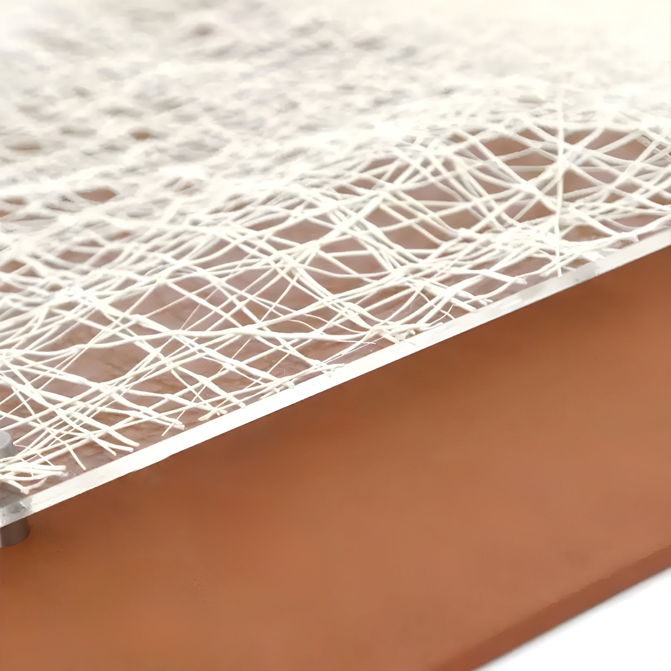 Linquetta Rust Grid Acrylic & Leather 3D Wall Art