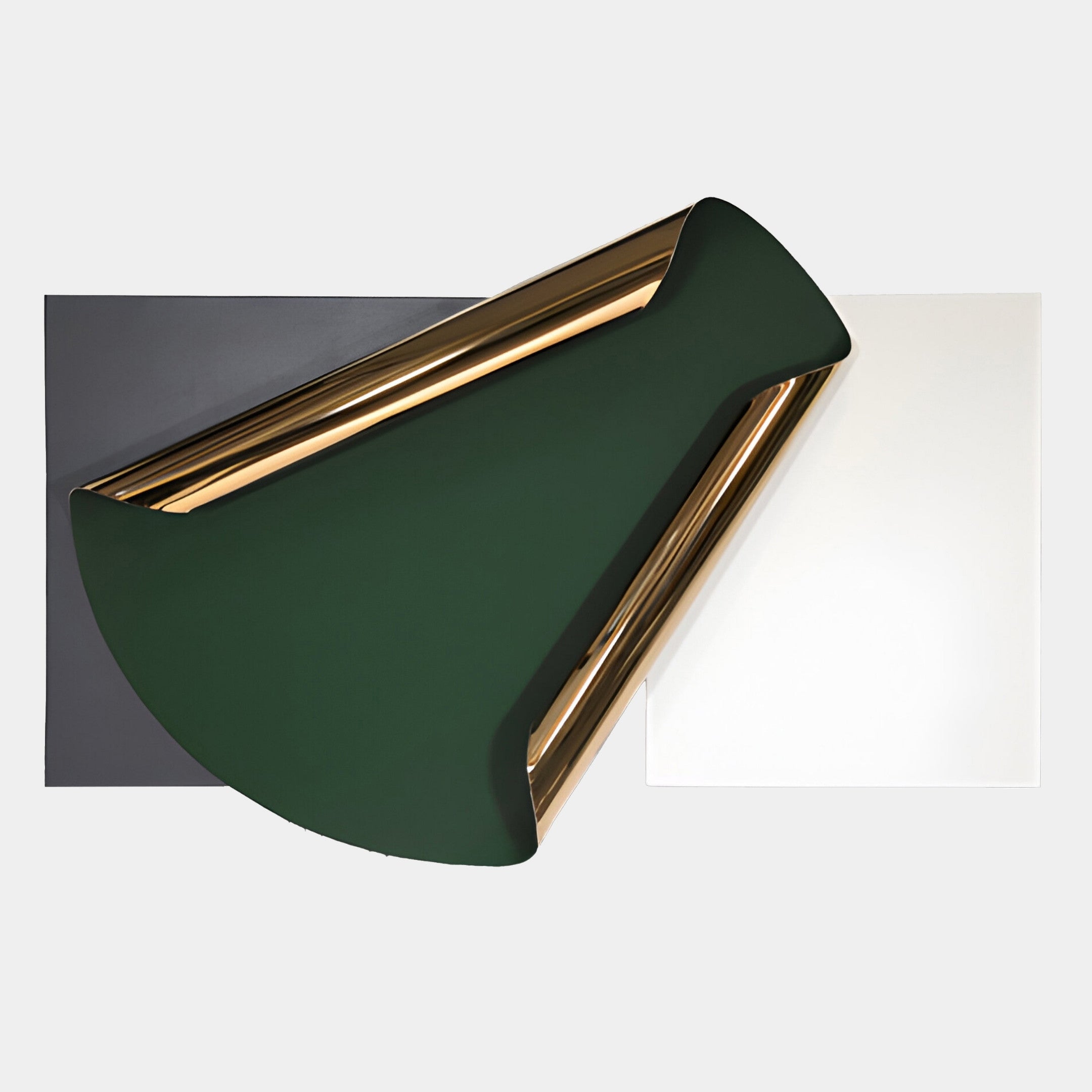 Valmeris Emerald Fold Sculptural Metal 3D Wall Art