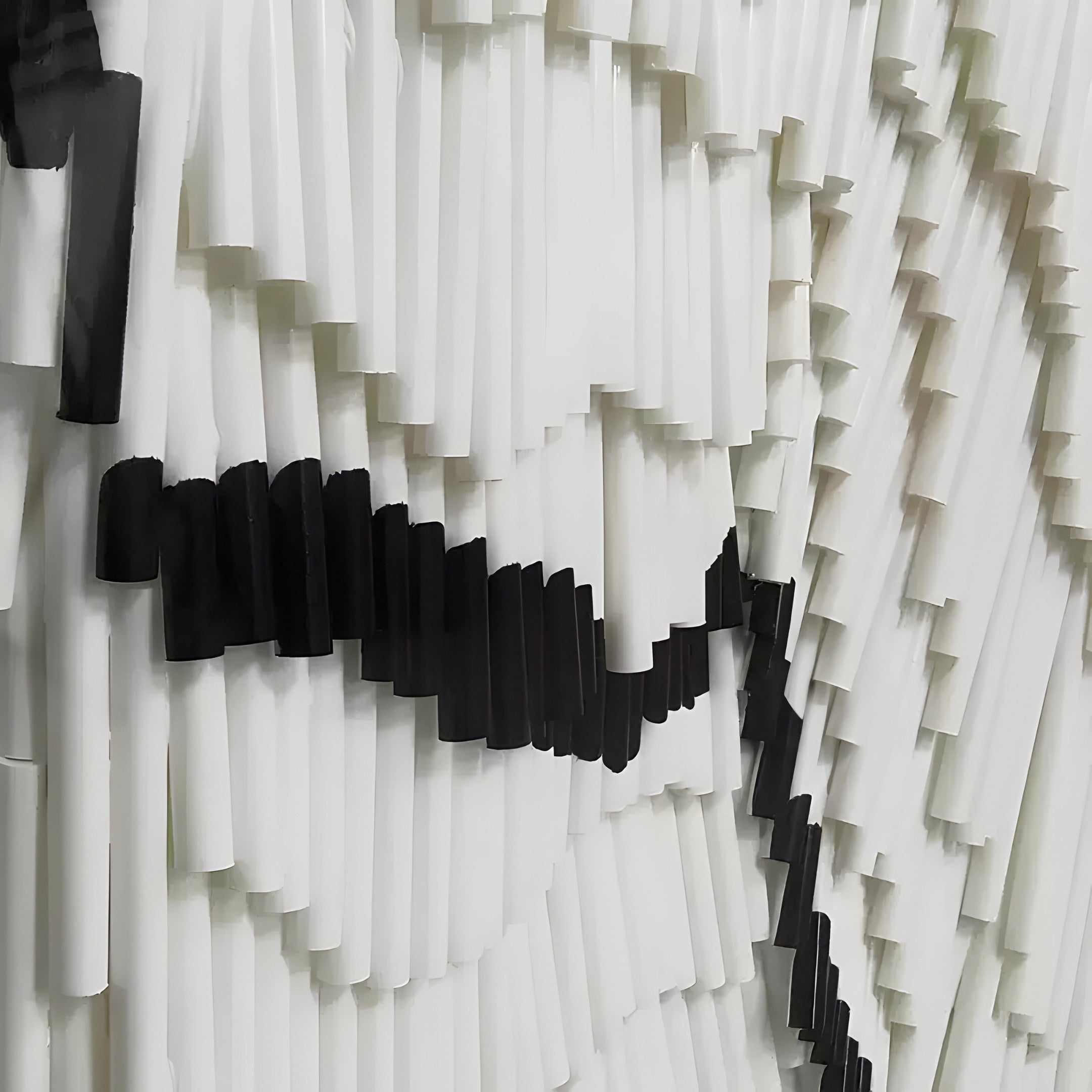 Virelline White & Black Layered Paper 3D Wall Art