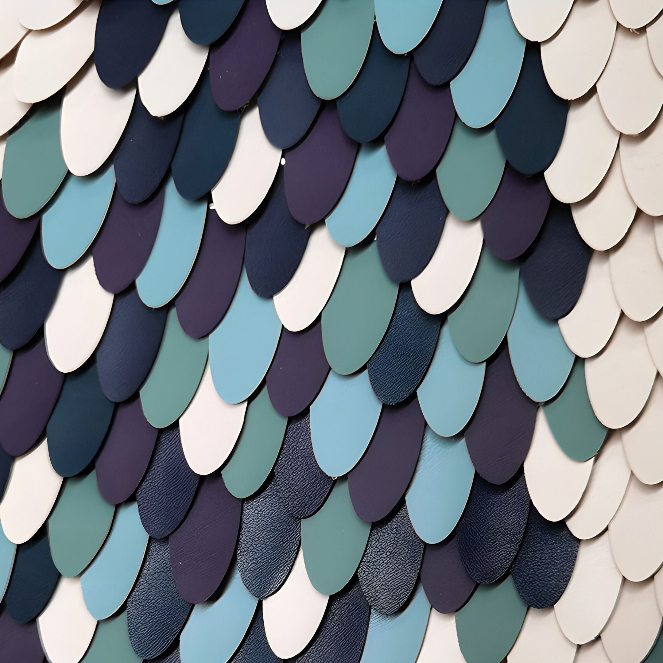 Scalora Teal Fragmented Leather 3D Wall Art