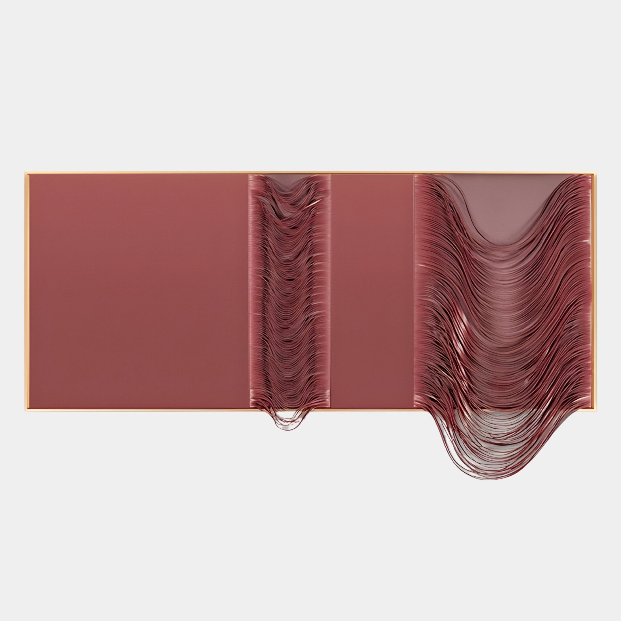 Drapelle Red Flow Layered Leather 3D Wall Art