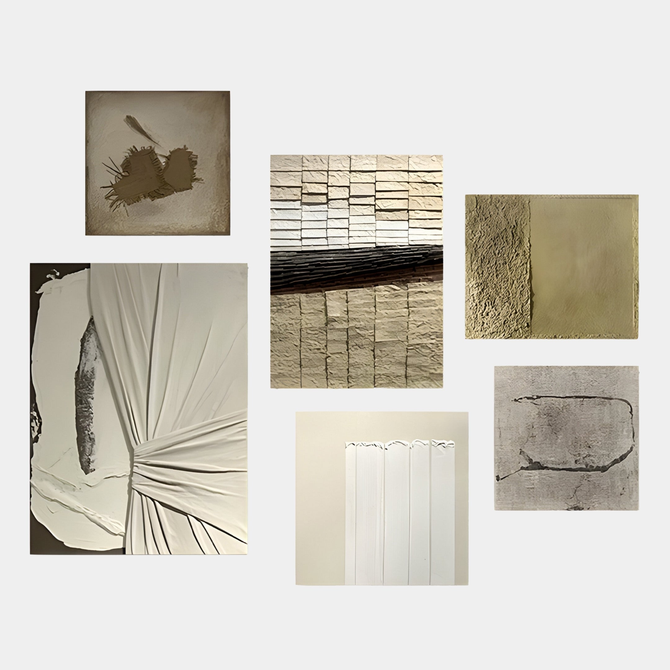 Terrisma 6-Set Textured Earth Tones 3D Wall Art