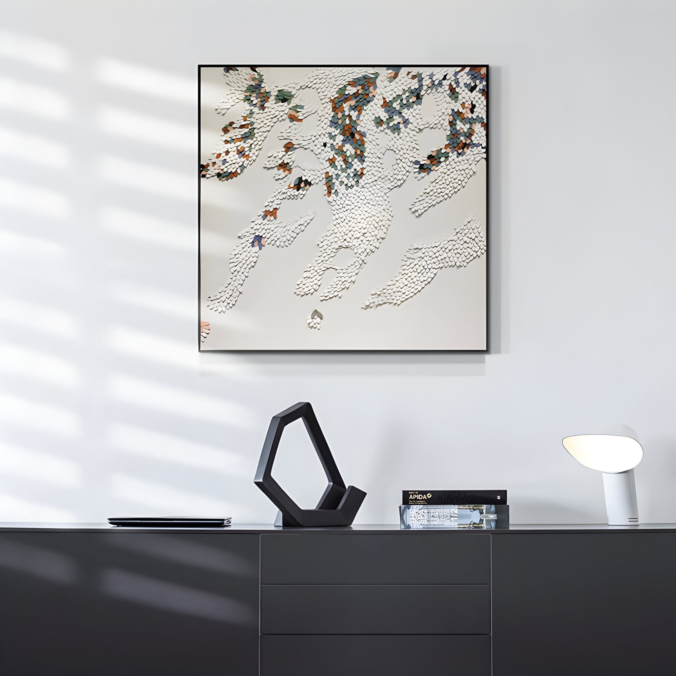 Pellora Multi-Colour Leather Scale 3D Wall Art