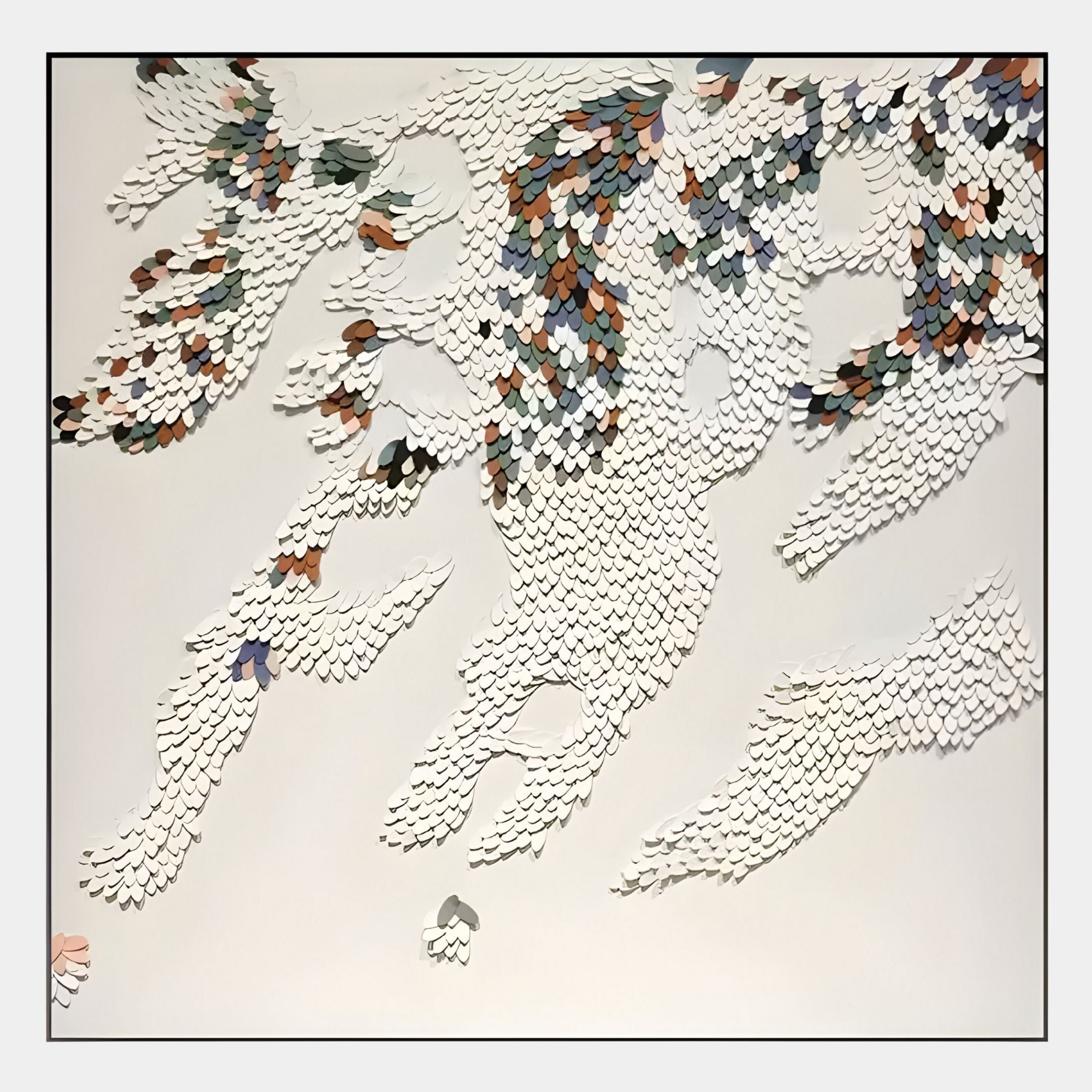 Pellora Multi-Colour Leather Scale 3D Wall Art