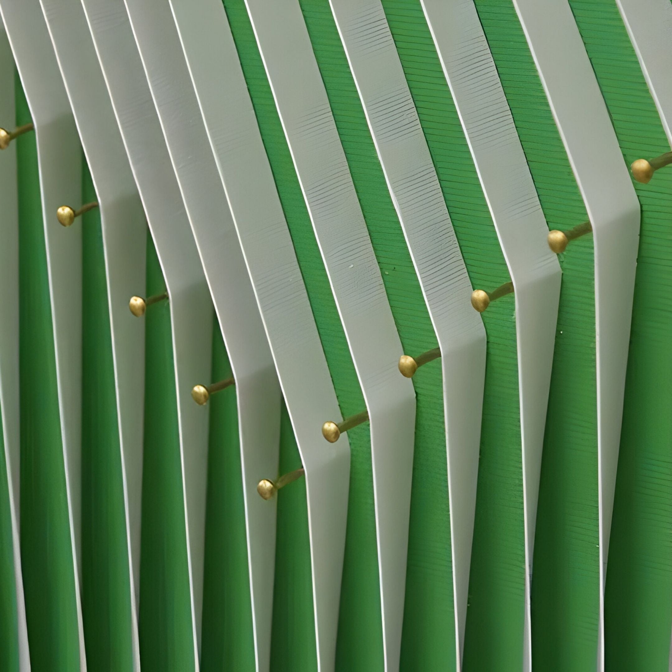 Vectra Green Chevron Gradient Leather 3D Wall Art