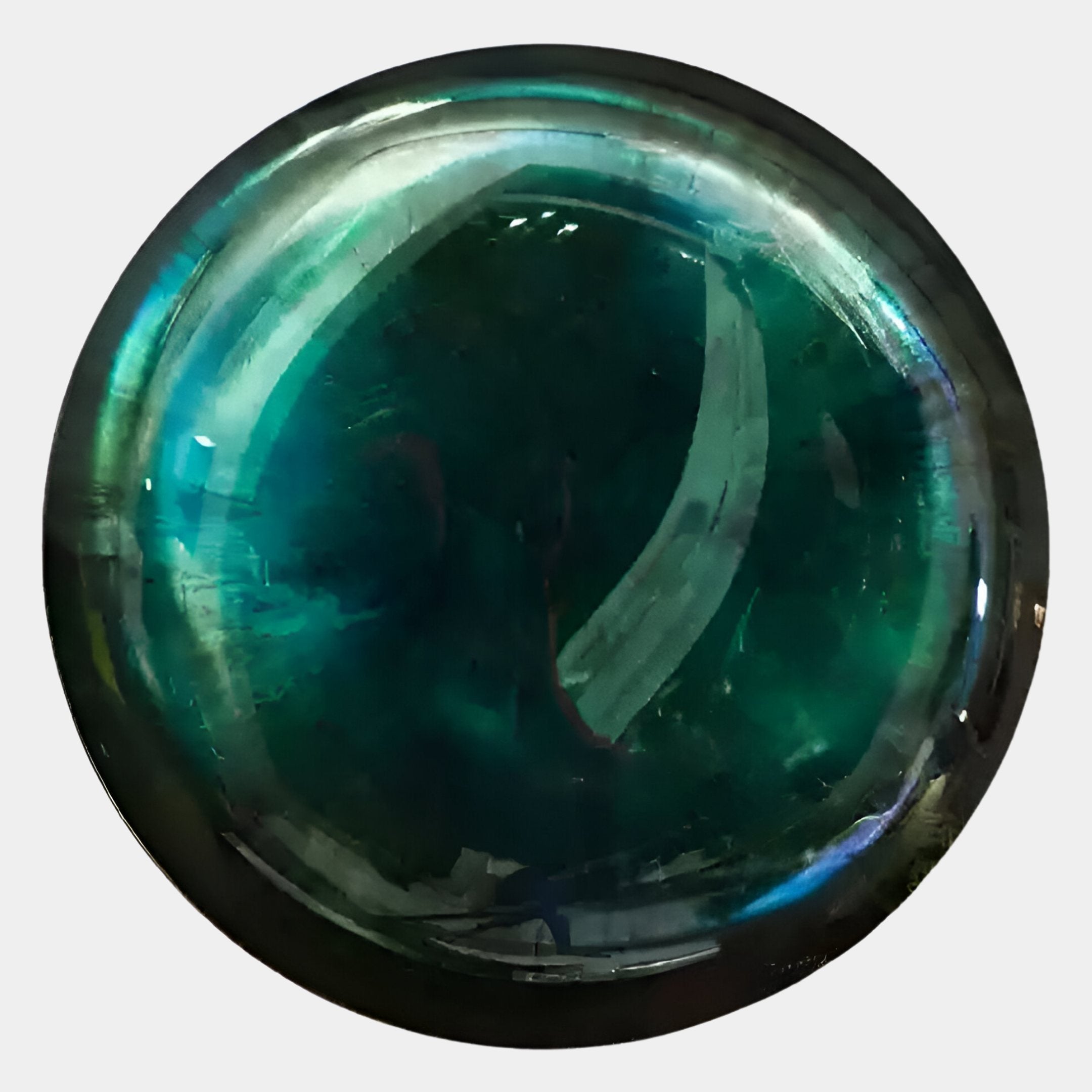 The Vitreon 3D Aquamarine Crystal Porcelain Wall Art by Giant Sculptures features a glossy green gemstone design with dark edges and bright highlights, perfect for bringing a glowing, glass-like accent to coastal interiors.