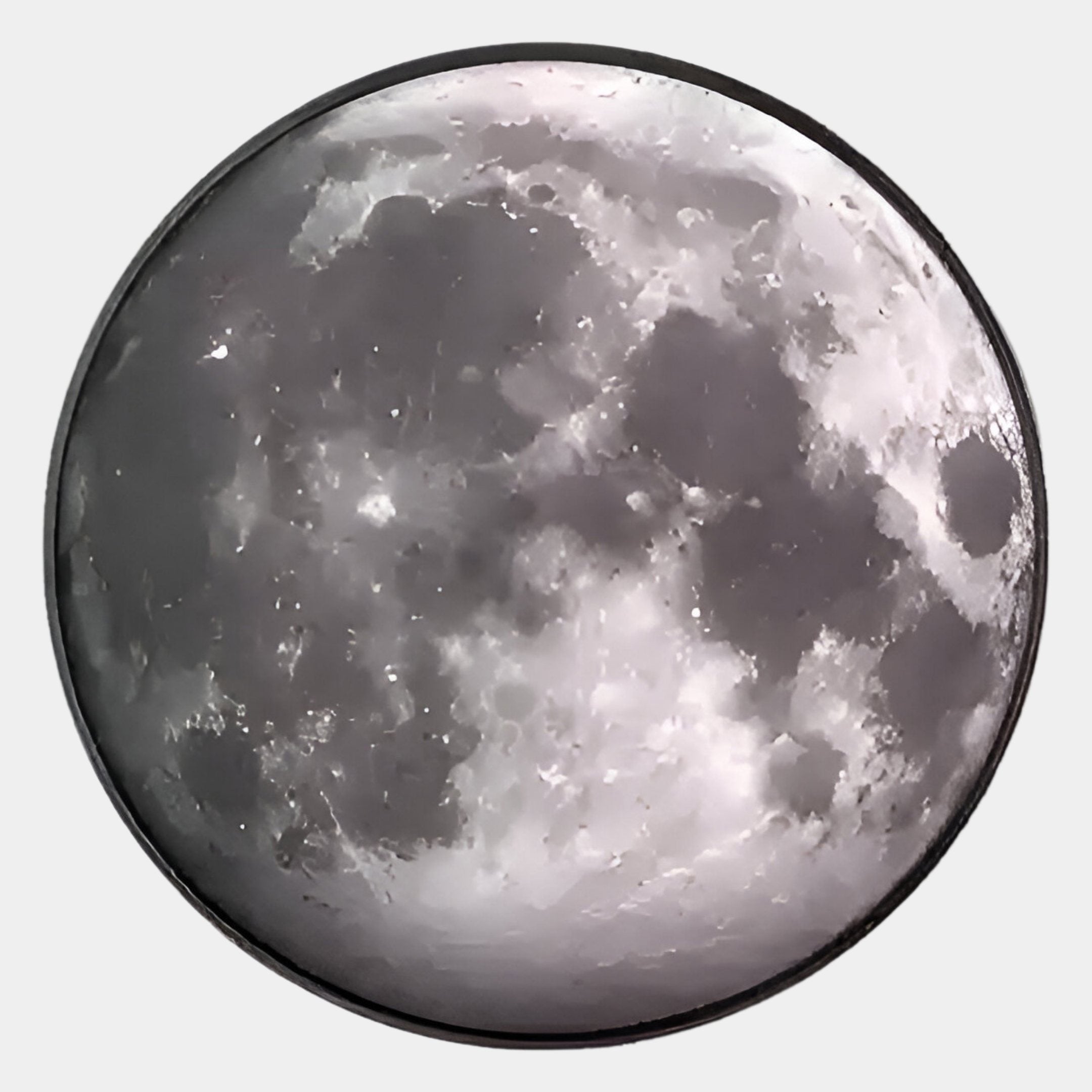 Experience the stunning detail of the full moon’s craters and textures with the Galaxia Moon Crystal Porcelain LED Wall Art by Giant Sculptures—an ideal piece for any lunar-inspired décor.