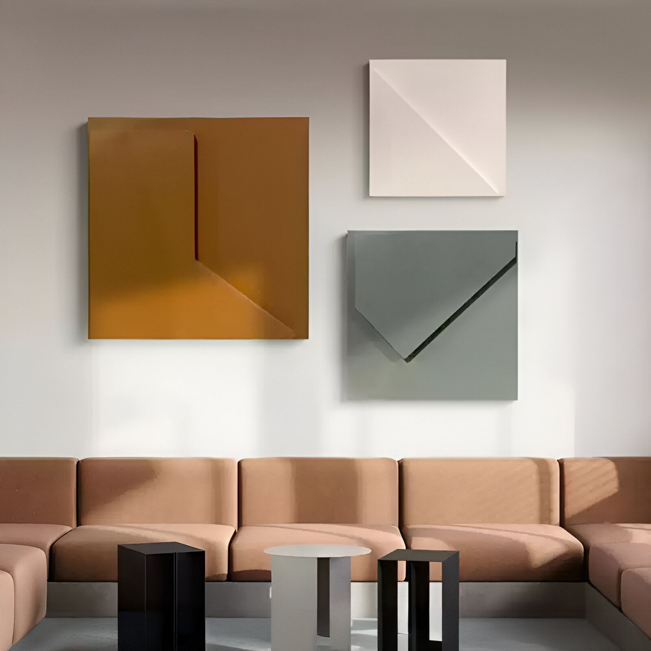 Cavora Umber Fold Carved Hand-Painted 3D Wall Art