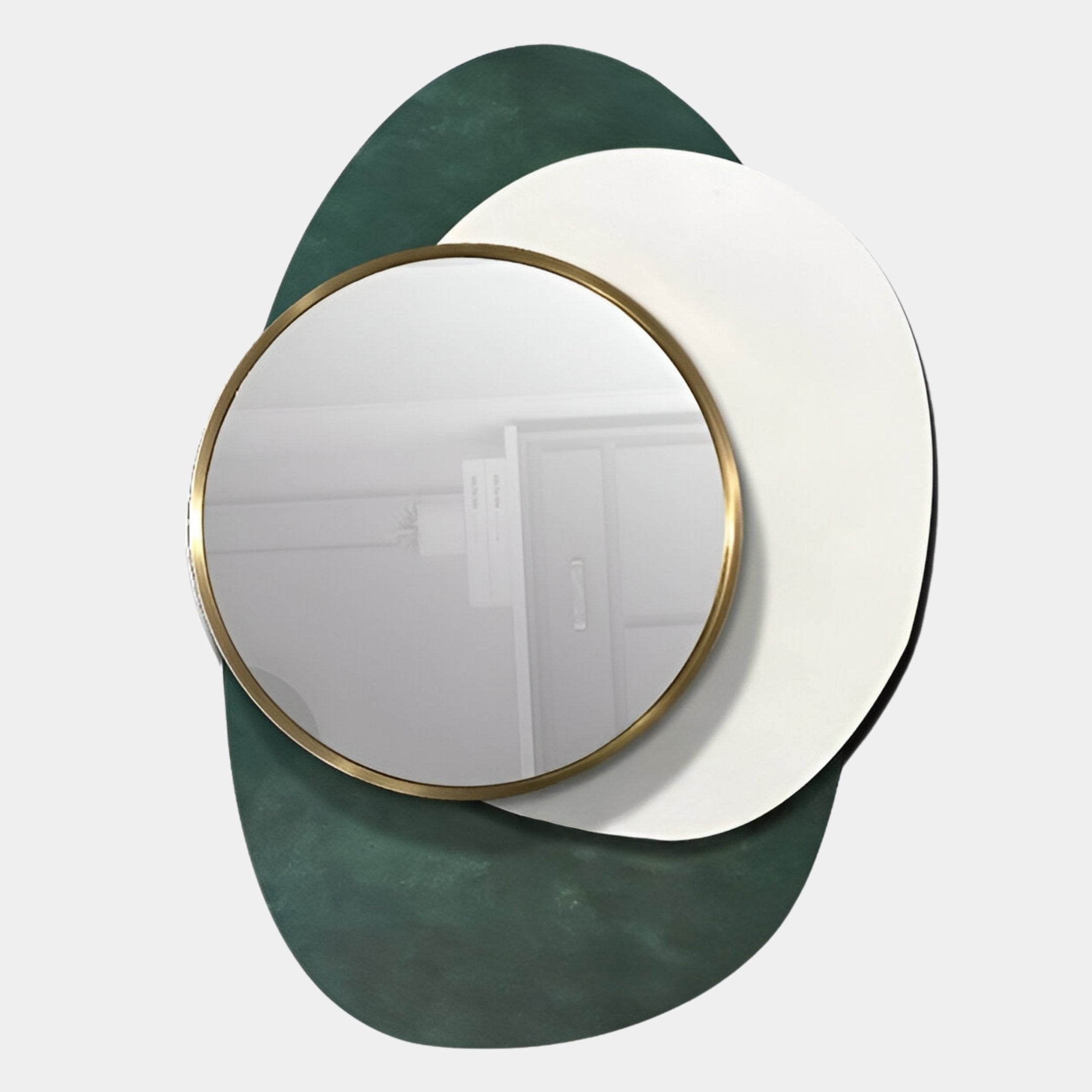 Solistra Emerald I Layered Round Mirror 3D Wall Art