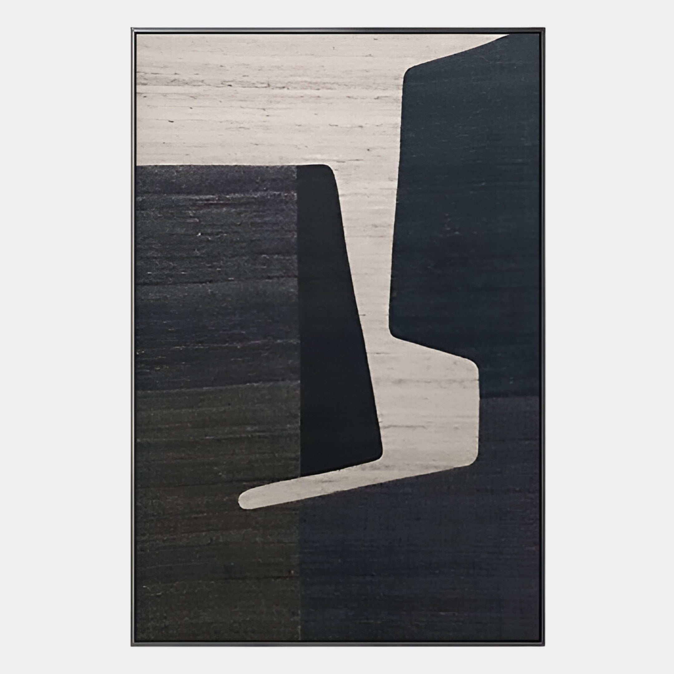 The Striatura Taupe & Charcoal Angle Rope Abstract 3D Wall Art by Giant Sculptures features bold geometric forms and a textured finish, making it ideal contemporary decor for any modern space.