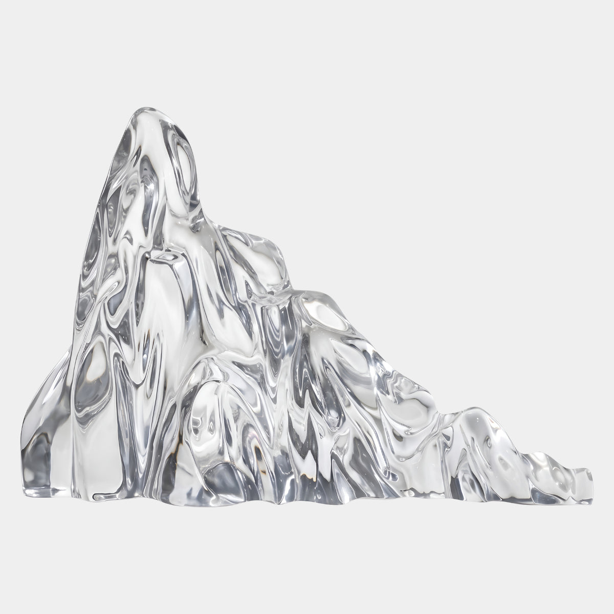 Clear Peak & Long Fall Resin Sculpture - 83cm